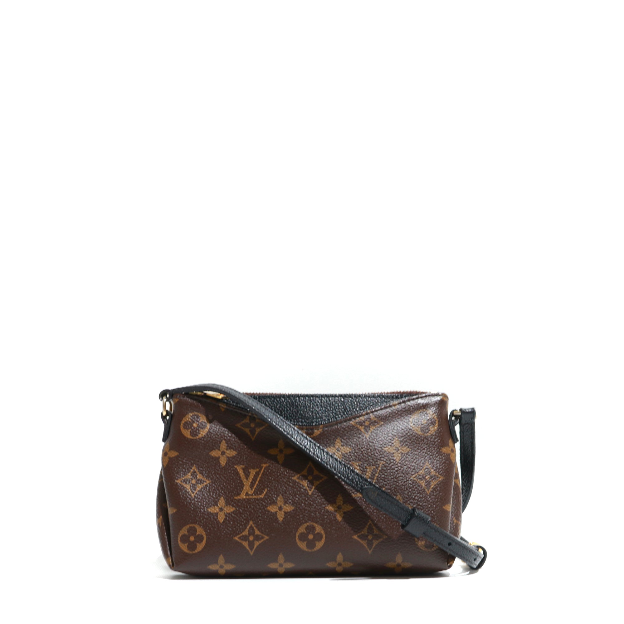 LOUIS VUITTON - Sac à bandoulière Pallas Monogram classique en cuir noir