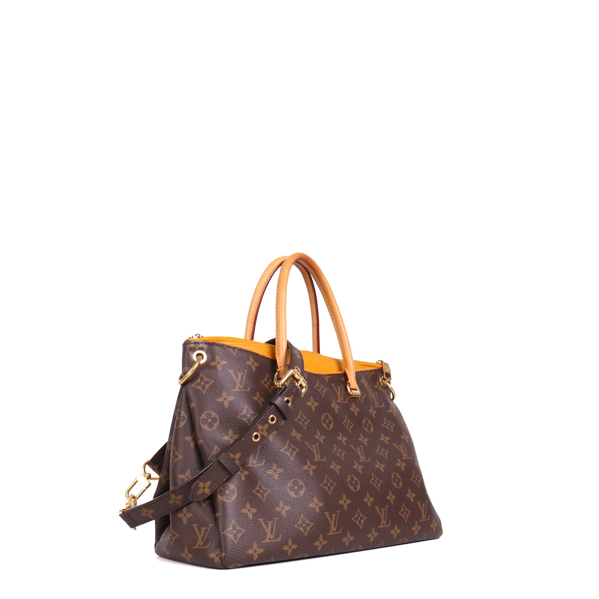 LOUIS VUITTON - Sac à main Pallas Louis Vuitton en toile monogrammée