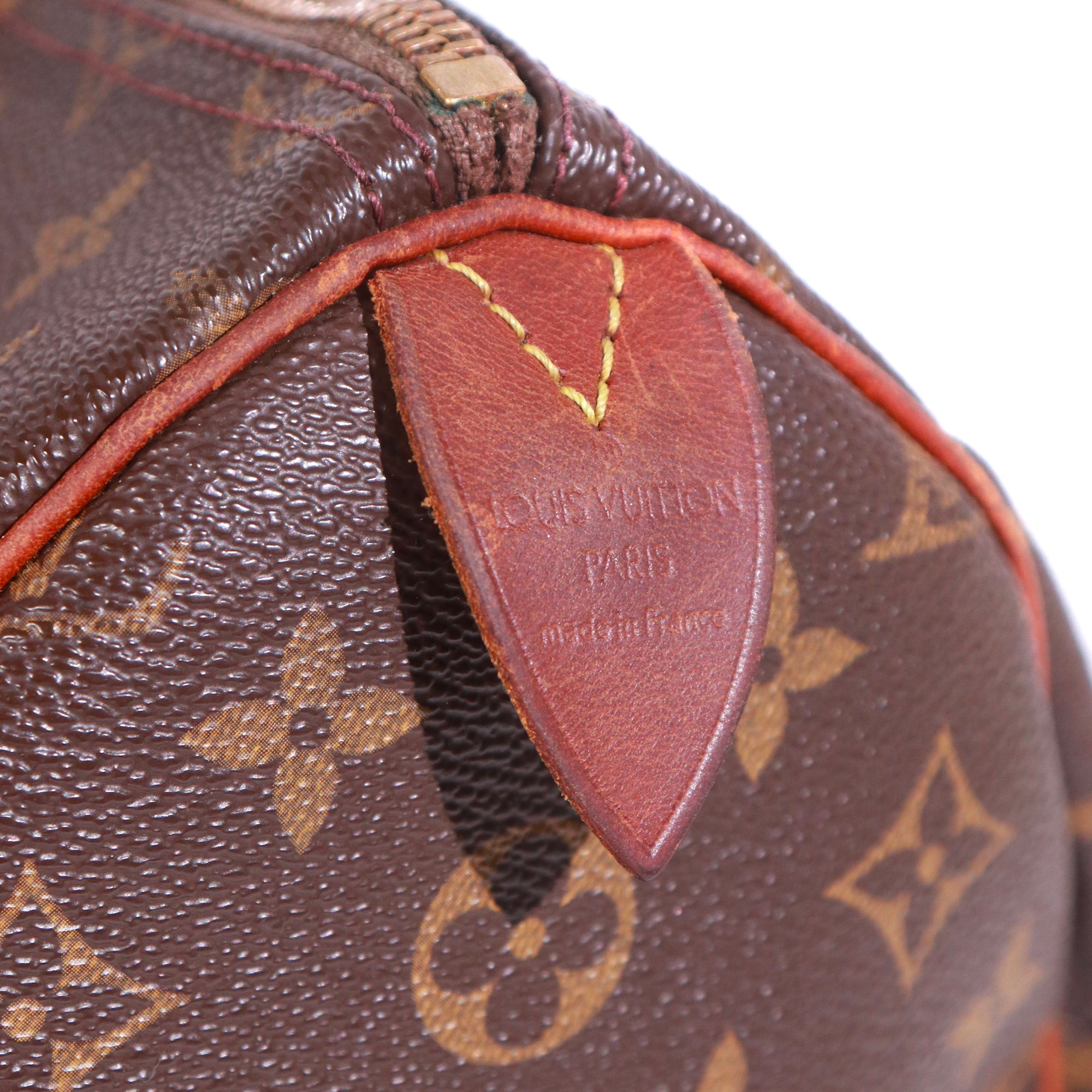 LOUIS VUITTON - Sac à main Speedy 35 en toile monogramme vintage