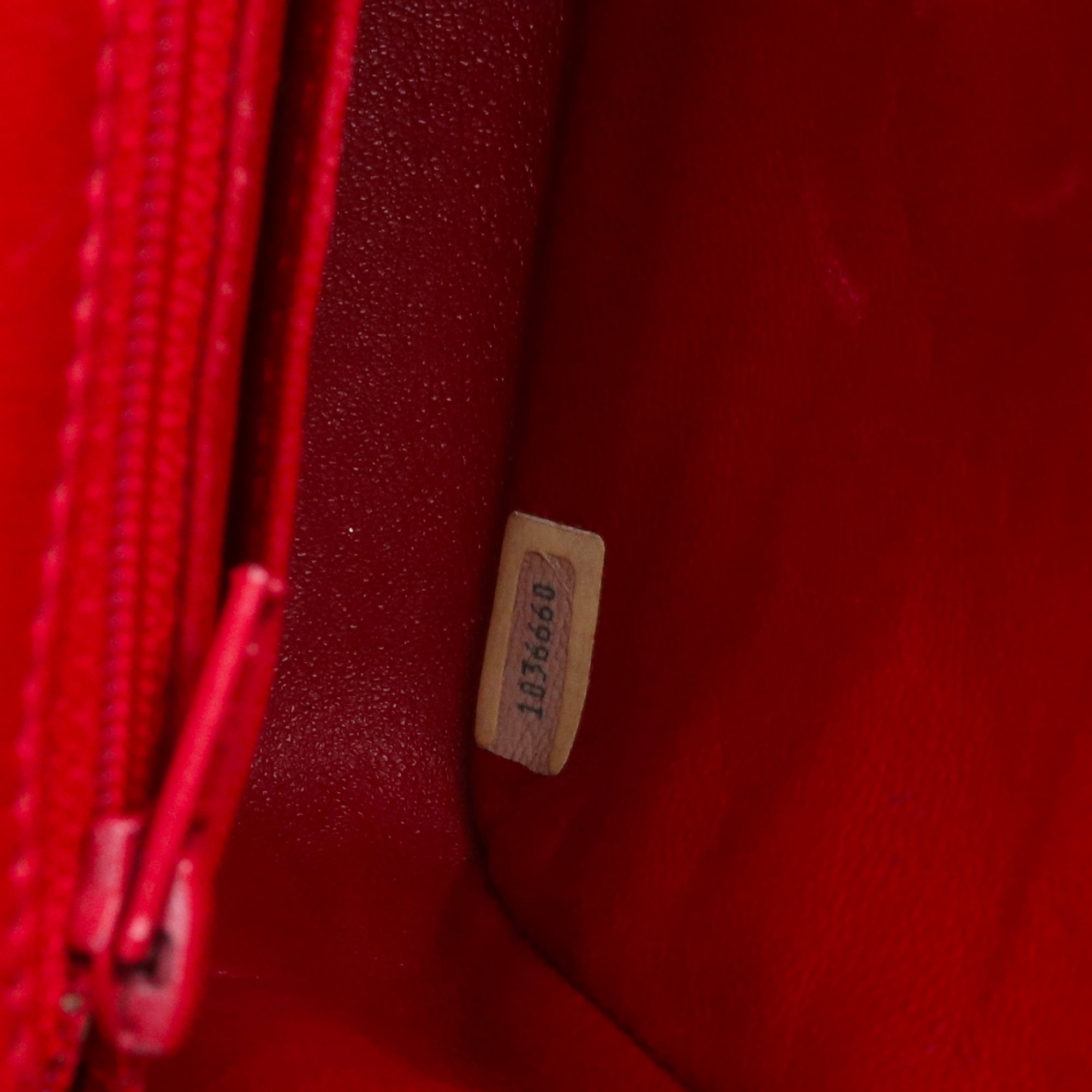 CHANEL - Sac à bandoulière Classique/Timeless Mini Square Chanel en lézard rouge vintage