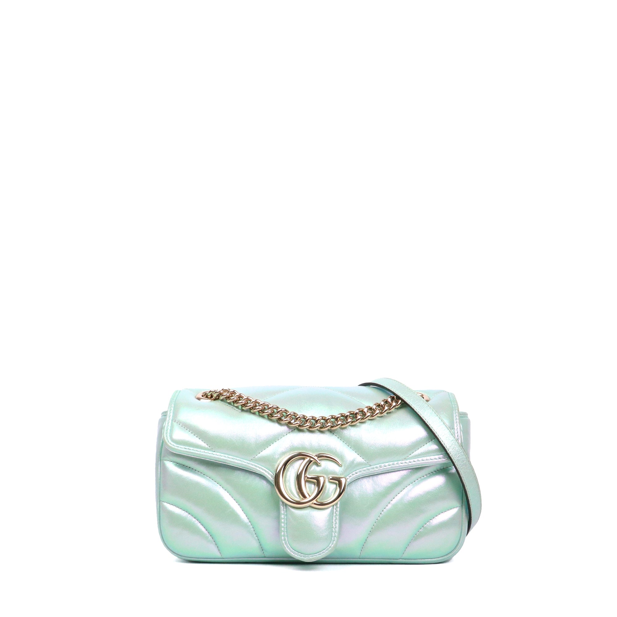 GUCCI - Gucci Small Size GG Marmont shoulder bag in pink leather