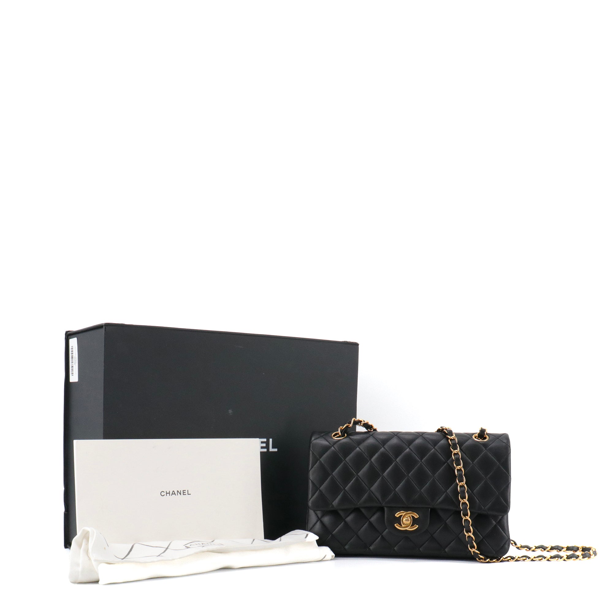 CHANEL - Sac à main Classique/Timeless 11.12 Chanel en cuir lisse noir