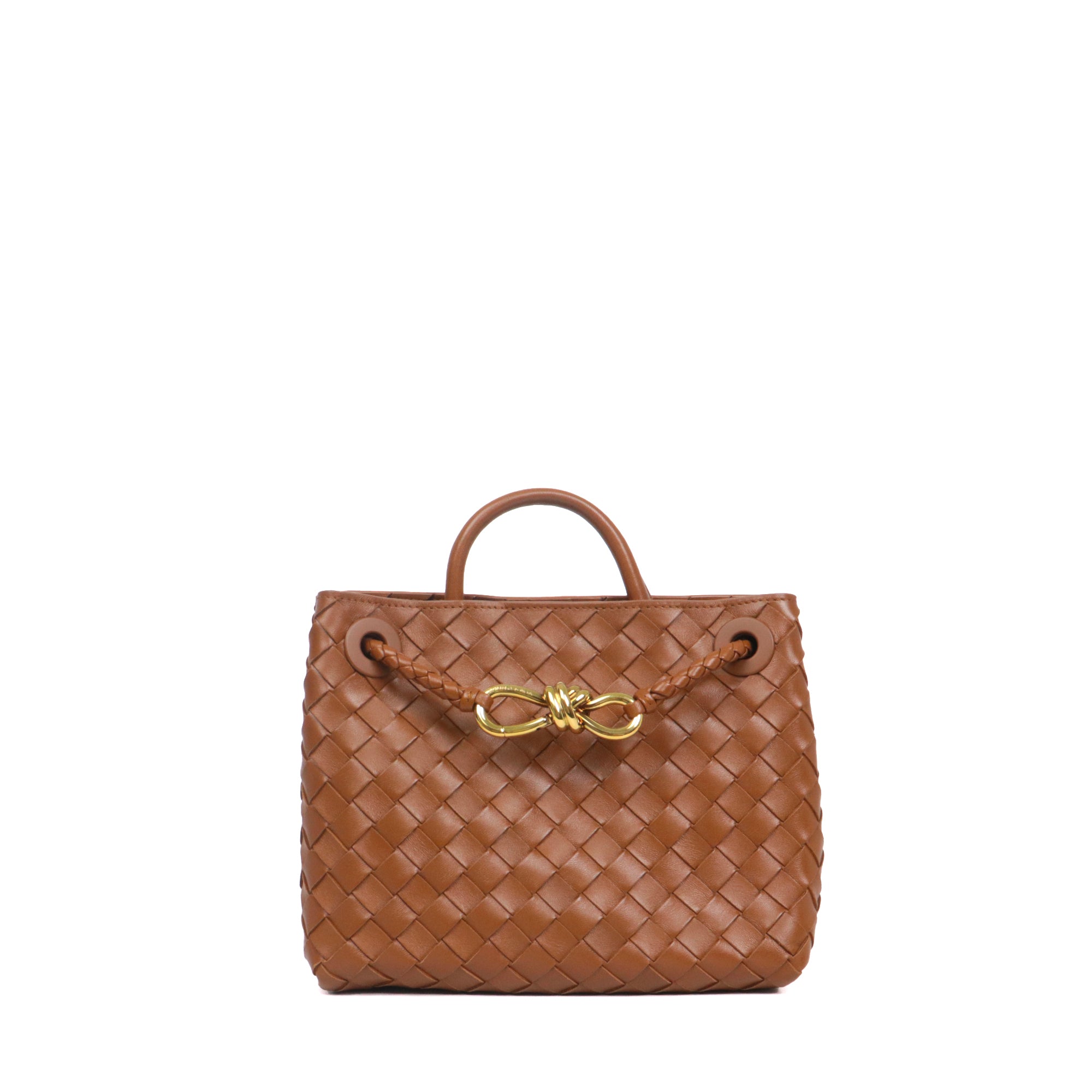 BOTTEGA VENETA - Sac à bandoulière Andiamo small Bottega Veneta en cuir marron