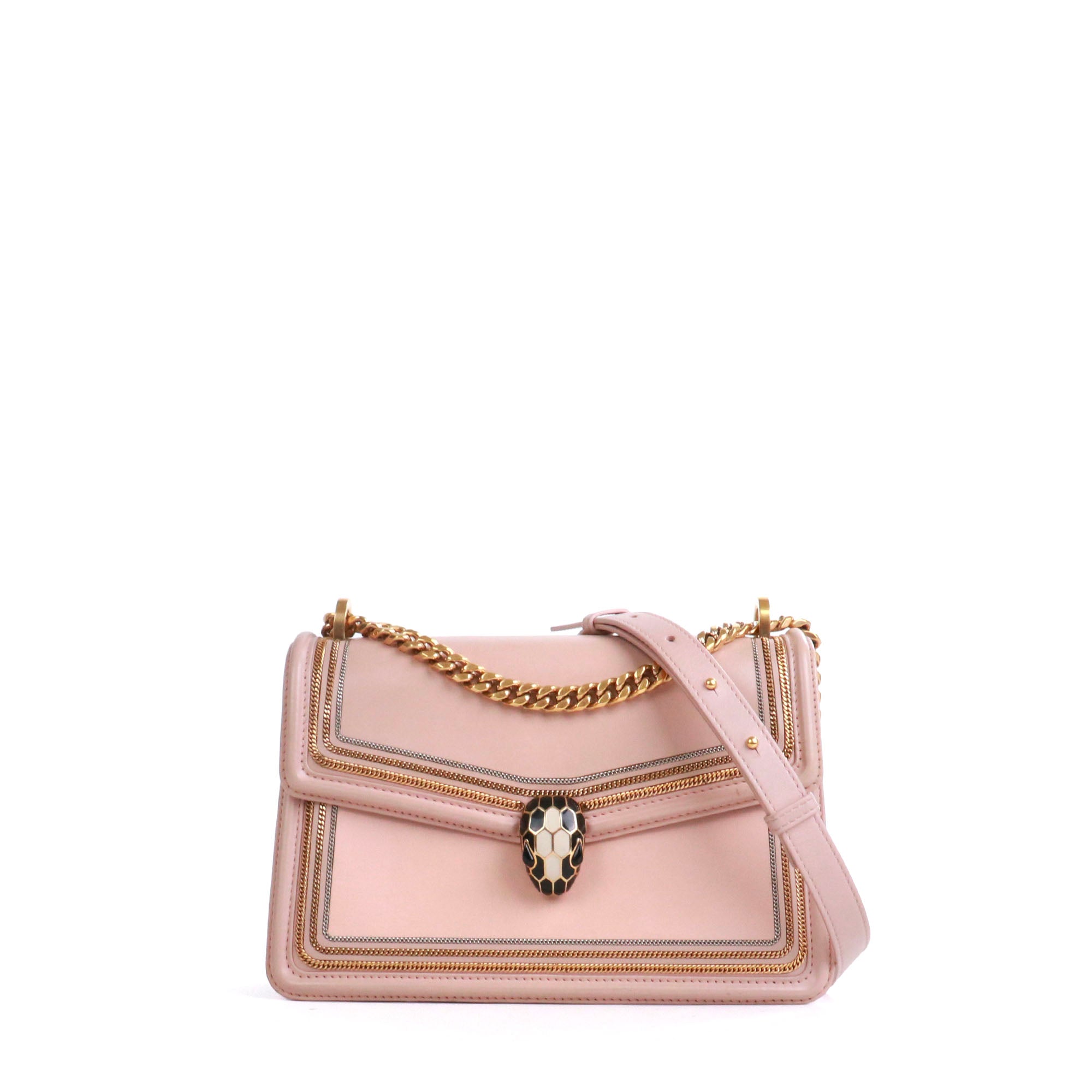 BULGARI - Sac à bandoulière Serpenti Bvlgari en cuir rose édition limitée
