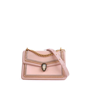 BULGARI - Sac à bandoulière Serpenti Bvlgari en cuir rose édition limitée