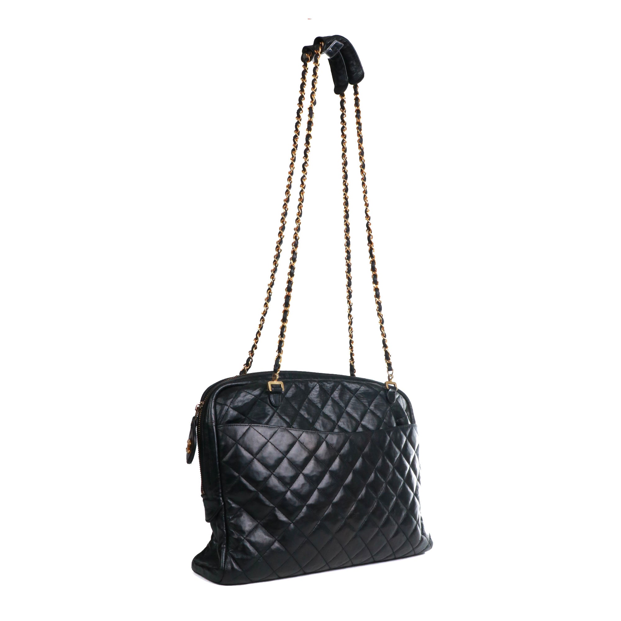 CHANEL - Vintage Chanel Caméra shoulder bag in cream white leather