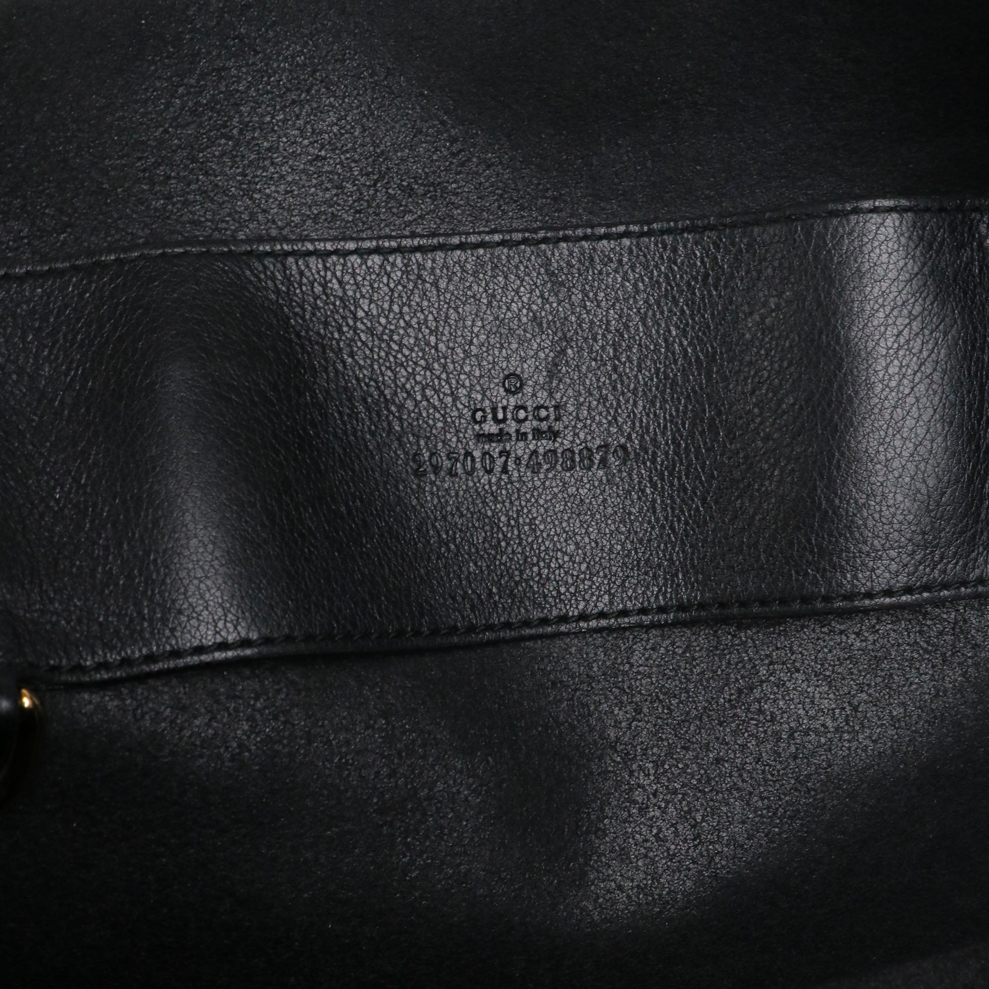 GUCCI - Sac cabas Mors Gucci en cuir lisse noir vintage