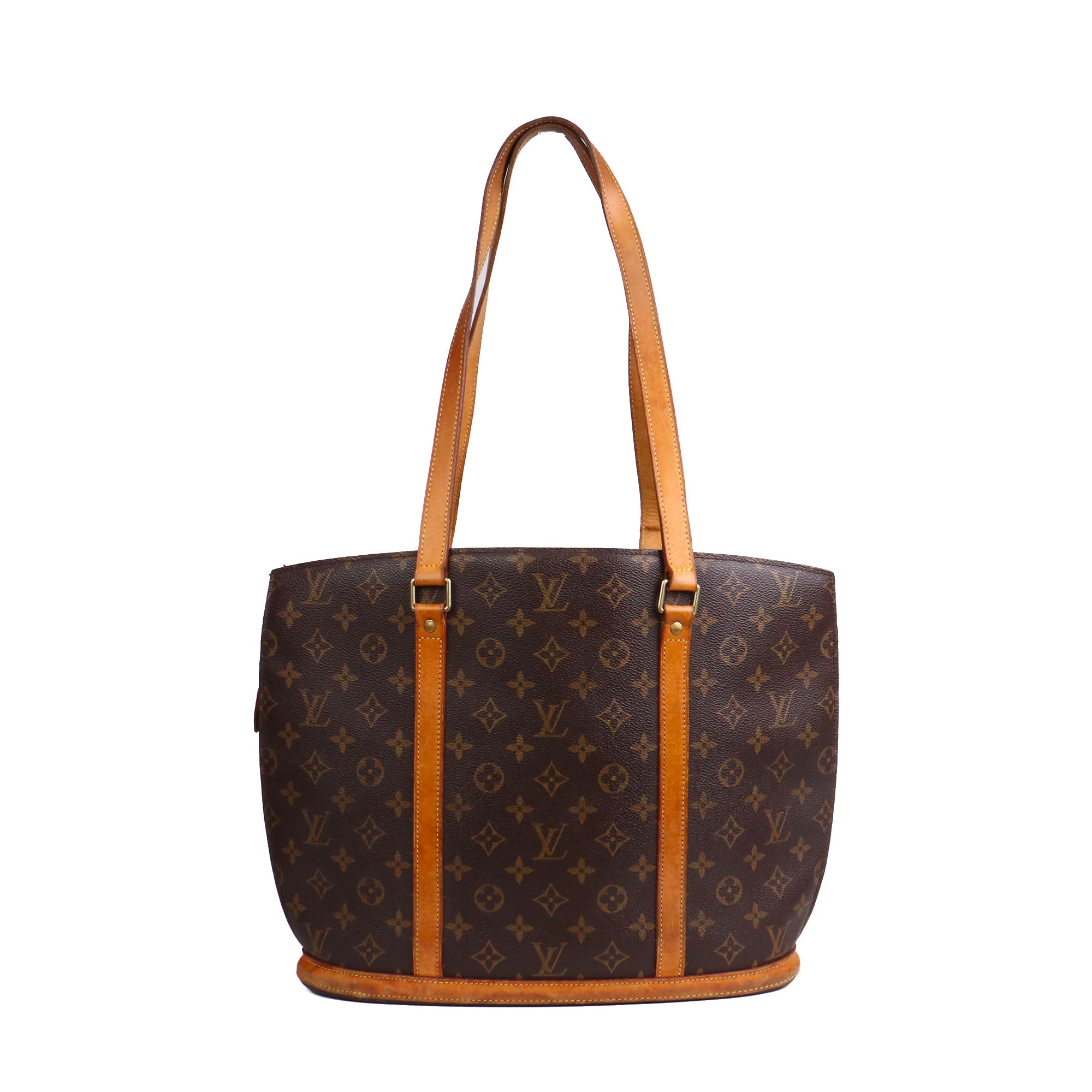 LOUIS VUITTON - Sac cabas Babylone Louis Vuitton en toile monogrammée marron vintage