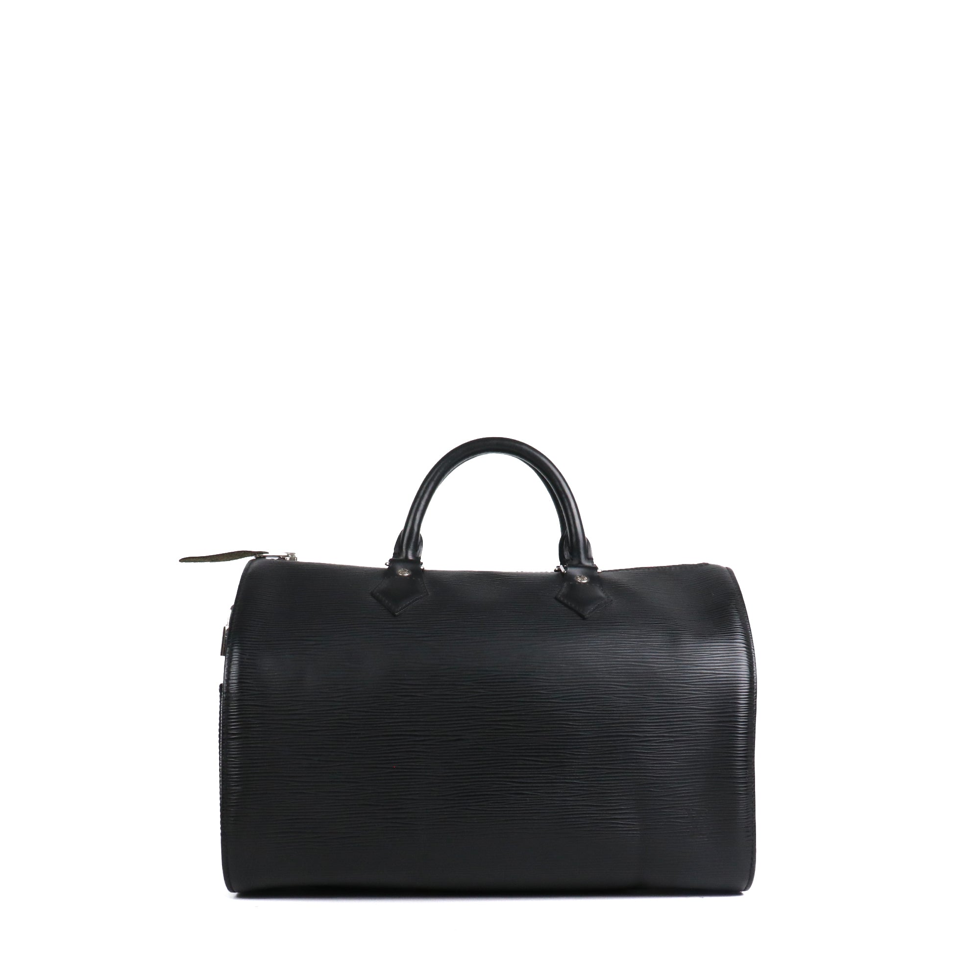 LOUIS VUITTON - Sac à main Speedy 35 Louis Vuitton en cuir épi noir