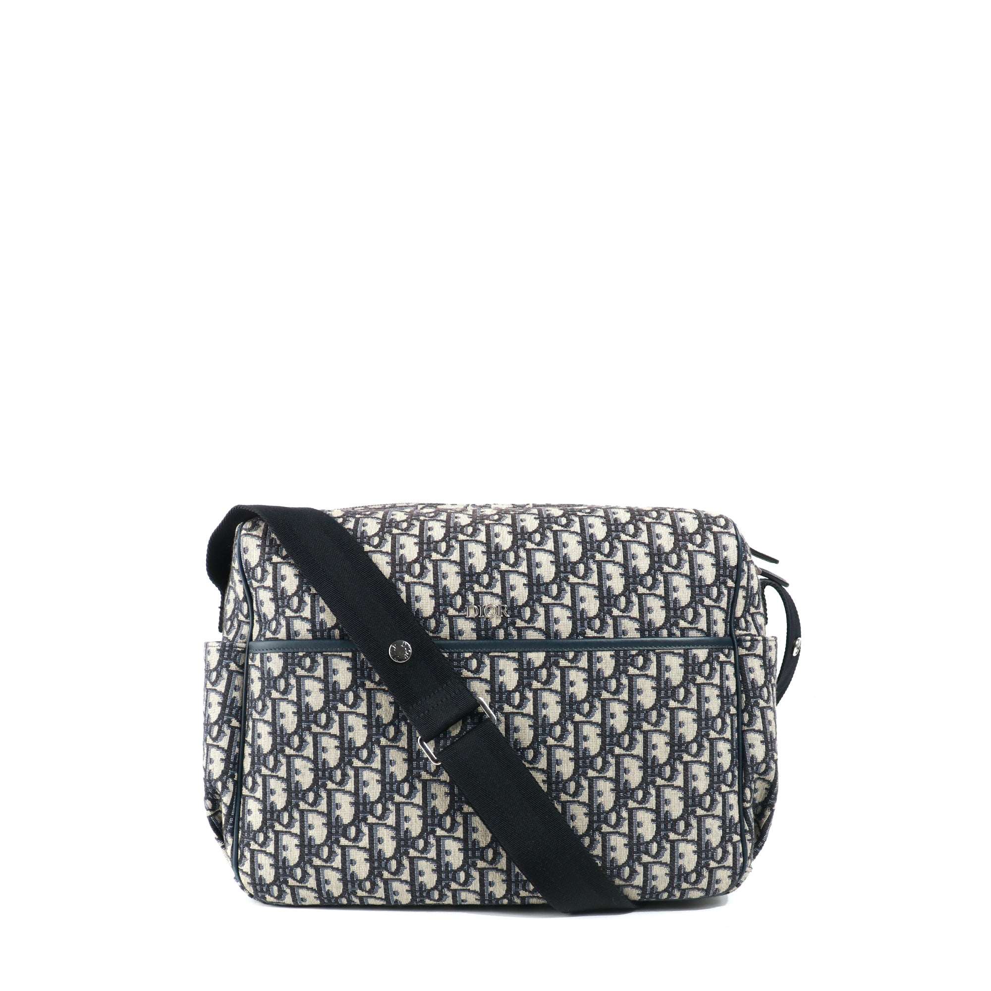 DIOR Used Lady Dior small shoulder bag in silver leather ORMAIN