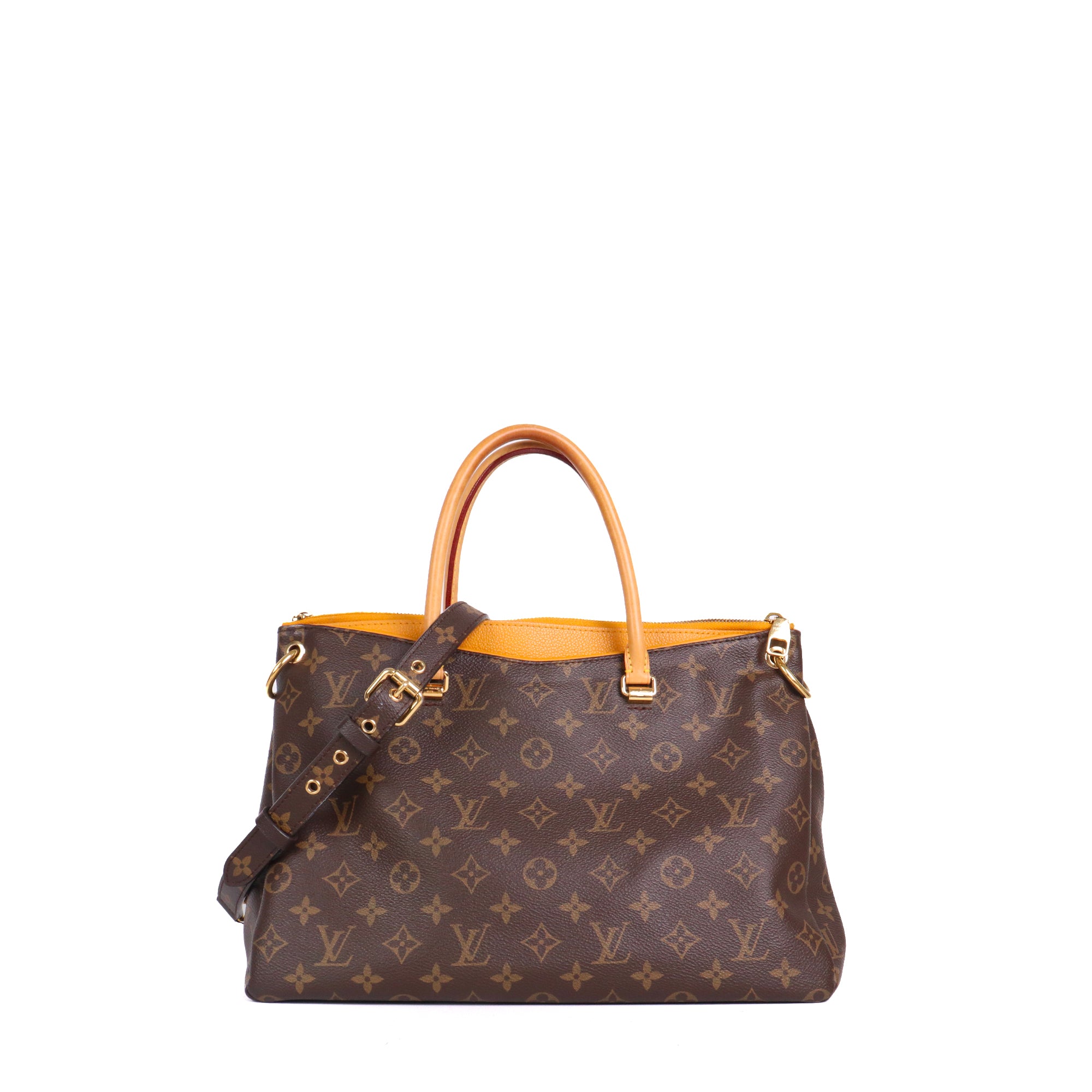 LOUIS VUITTON - Sac à main Pallas Louis Vuitton en toile monogrammée