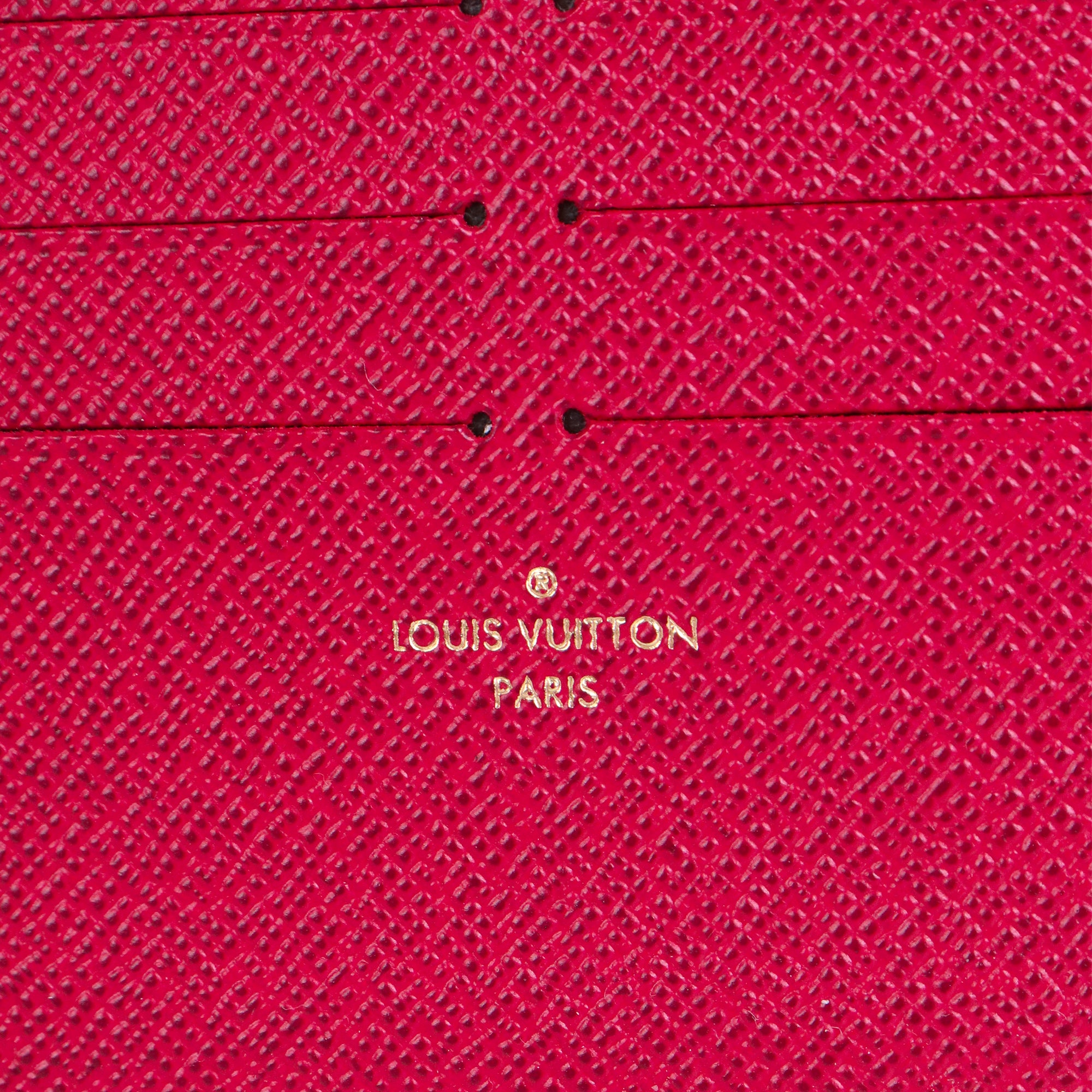 LOUIS VUITTON - Porte cartes Félicie Louis Vuitton en cuir grainé violet