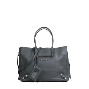 BALENCIAGA - Sac cabas Papier A4 Balenciaga avec bandoulière en cuir gris