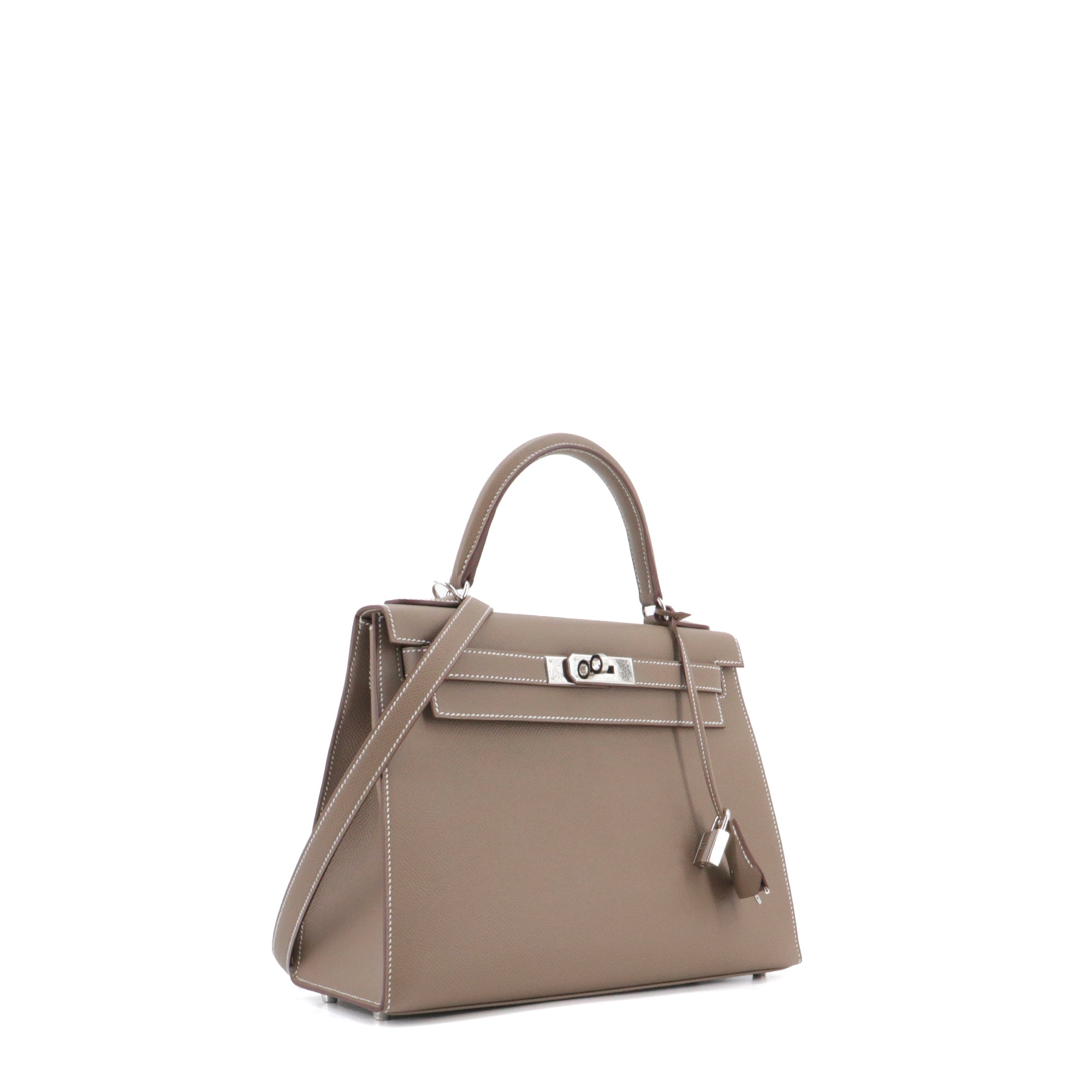 HERMÈS - Kelly 28 handbag in saddle biscuit epsom leather