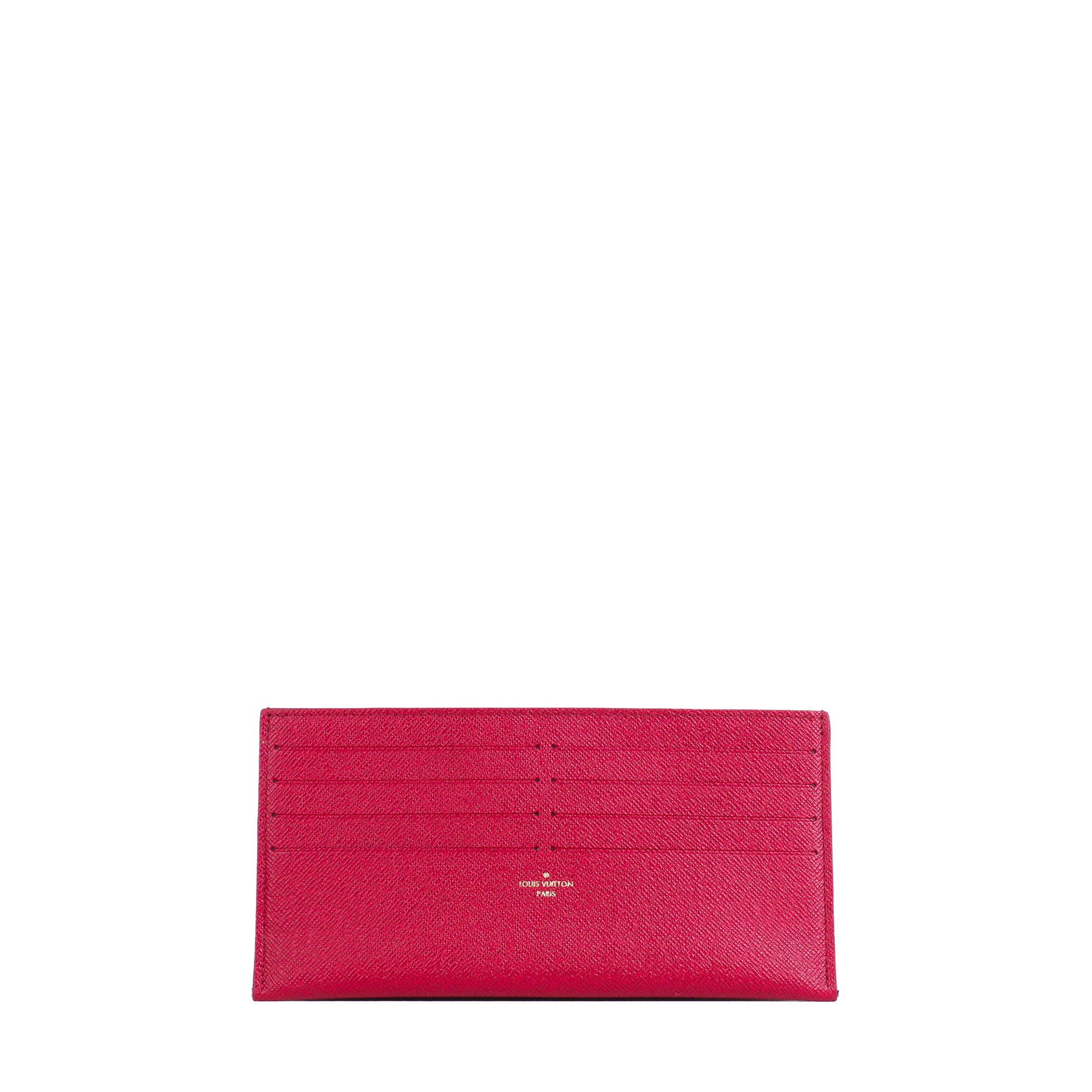LOUIS VUITTON - Porte cartes Félicie Louis Vuitton en cuir grainé violet