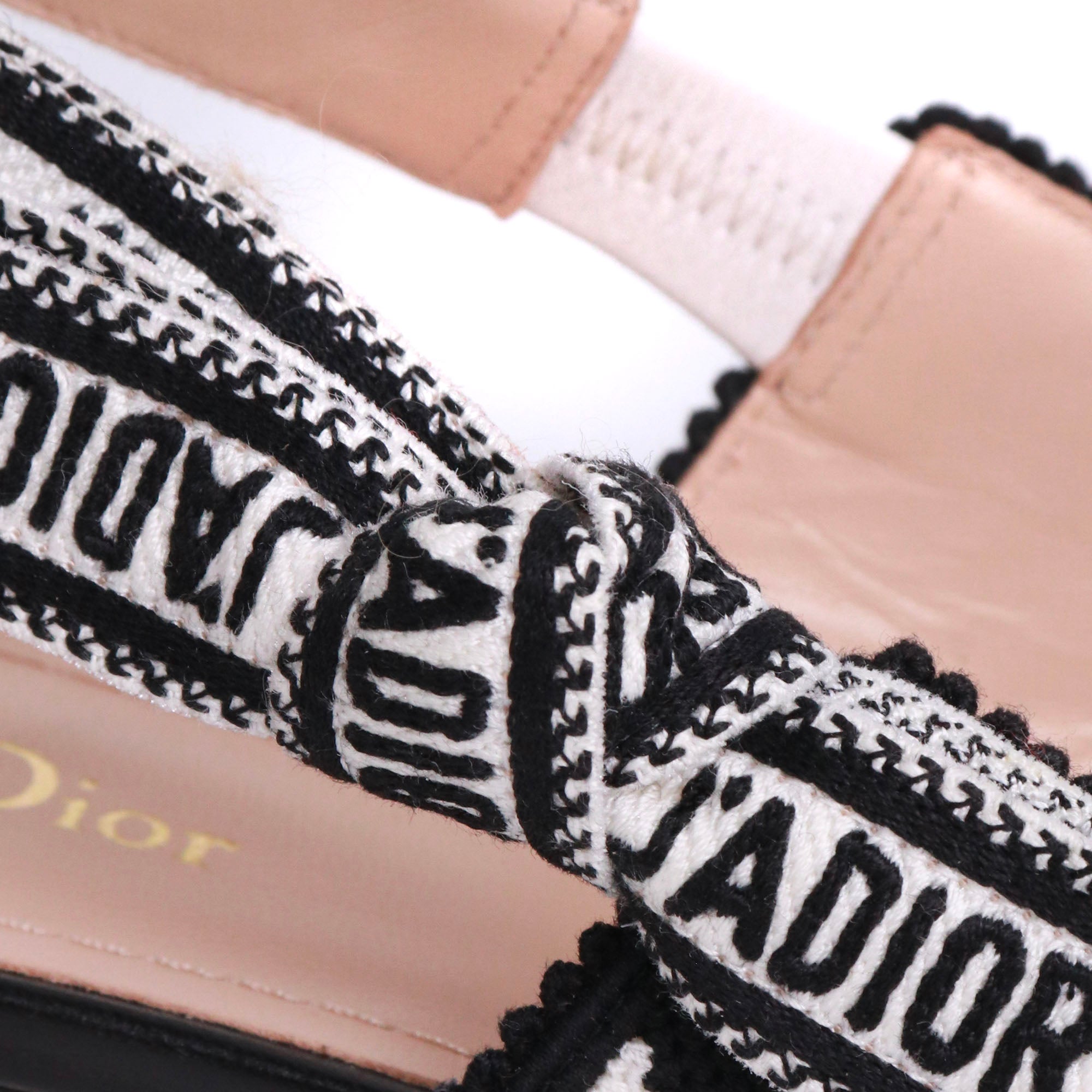 DIOR - Sandales Slingback J'Adior Dior en tweed pieds de poules (T38,5)