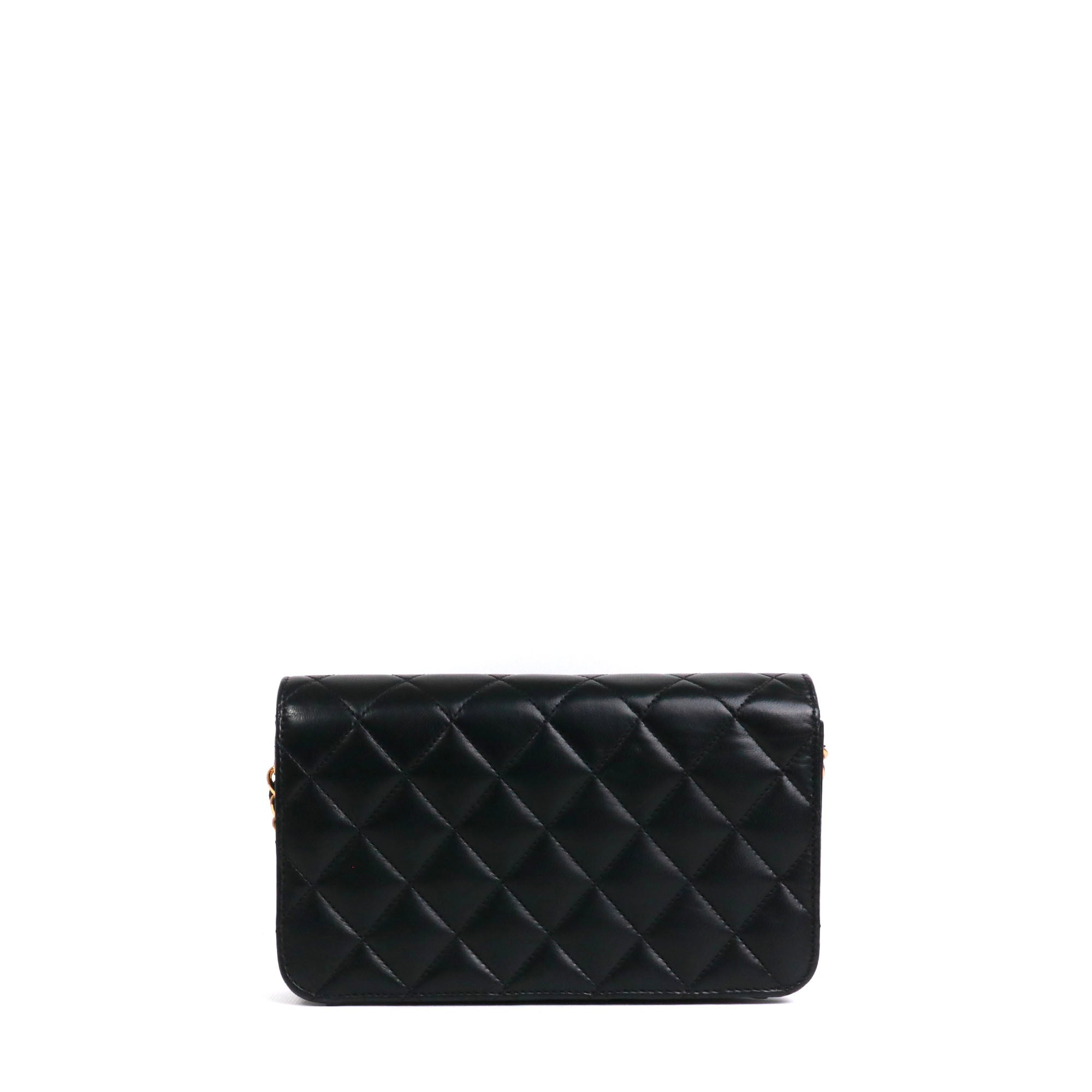 CHANEL - Sac à bandoulière Mademoiselle vintage Chanel en cuir matelassé noir