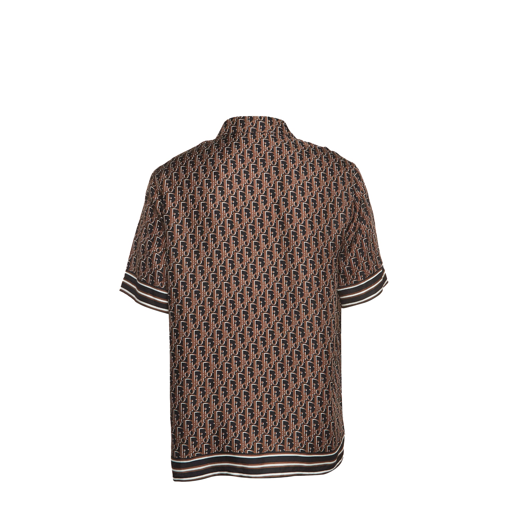 DIOR - Chemise à manches courtes Dior Oblique en soie (T40)