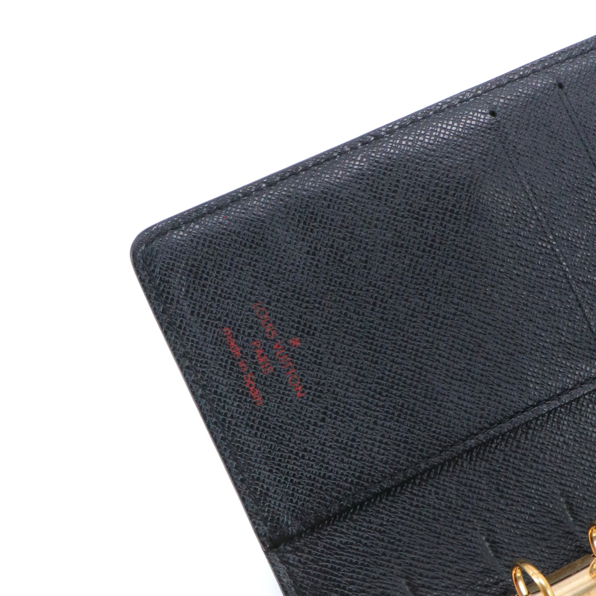 LOUIS VUITTON - Couverture agenda PM Louis Vuitton en cuir épi noir