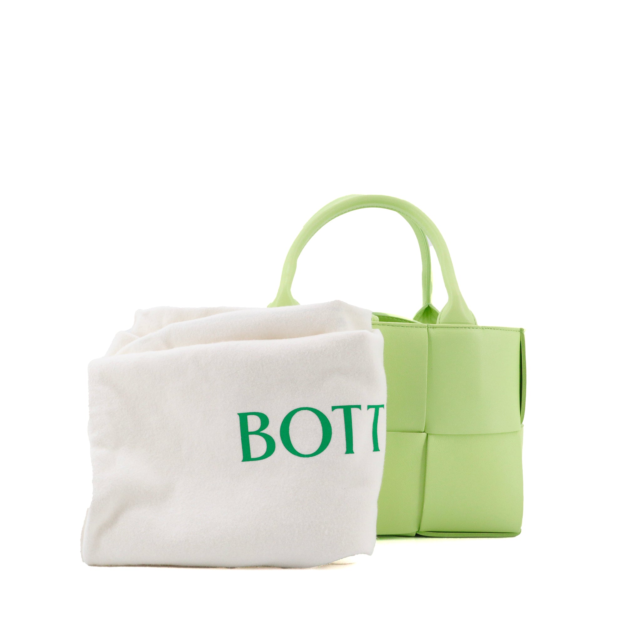 BOTTEGA VENETA - Sac à bandoulière Arco Mini Bottega Veneta en cuir intrecciato vert