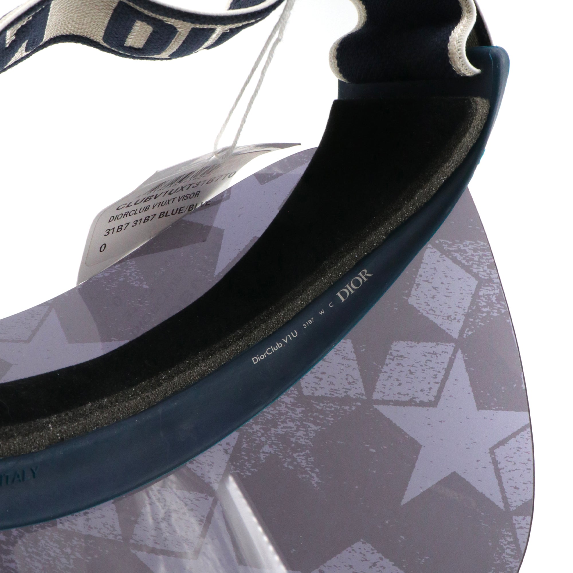 DIOR - Visière DiorClub V1UXT Dior en plastique bleu marine