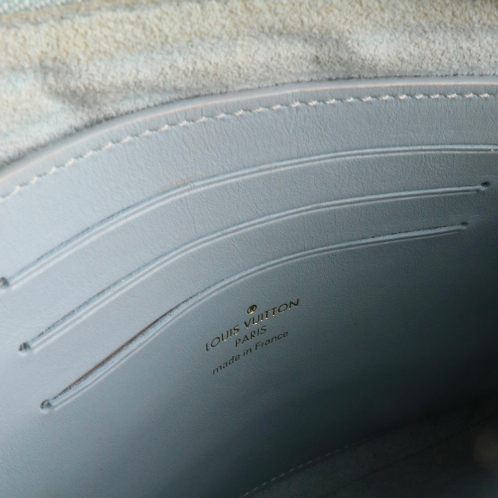 LOUIS VUITTON - Pochette New Wave en cuir bleu/gris
