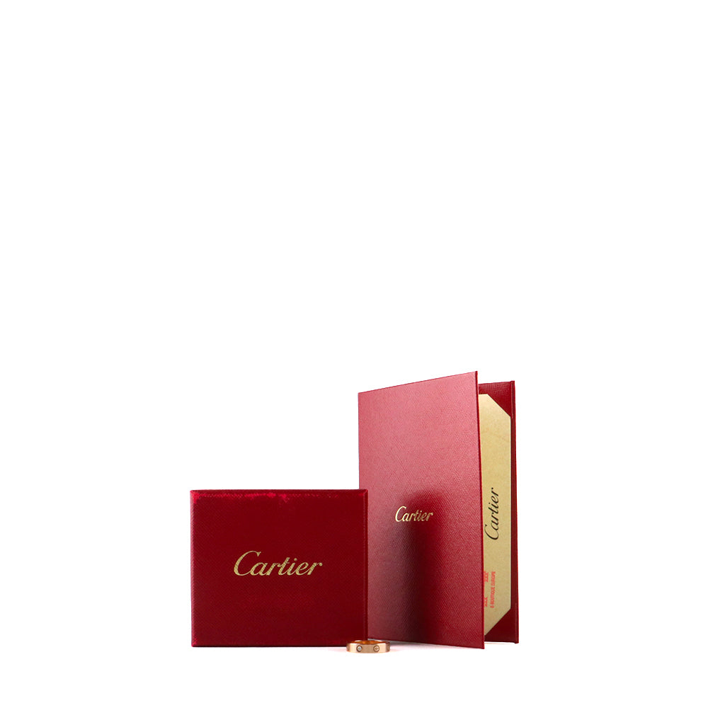 CARTIER - Bague Love en or rose avec diamant (T51)