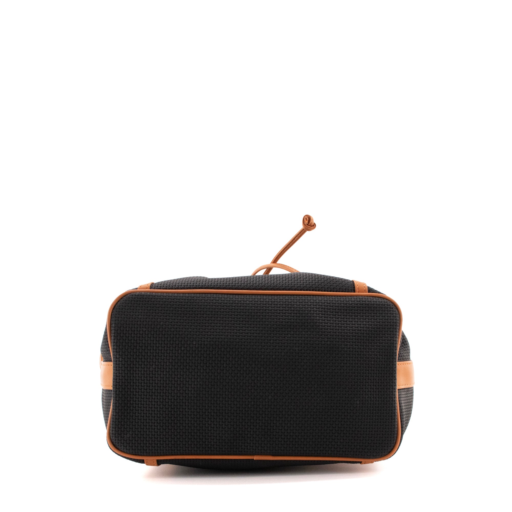 SAINT LAURENT - Sac seau Saint Laurent en toile tressée noire vintage