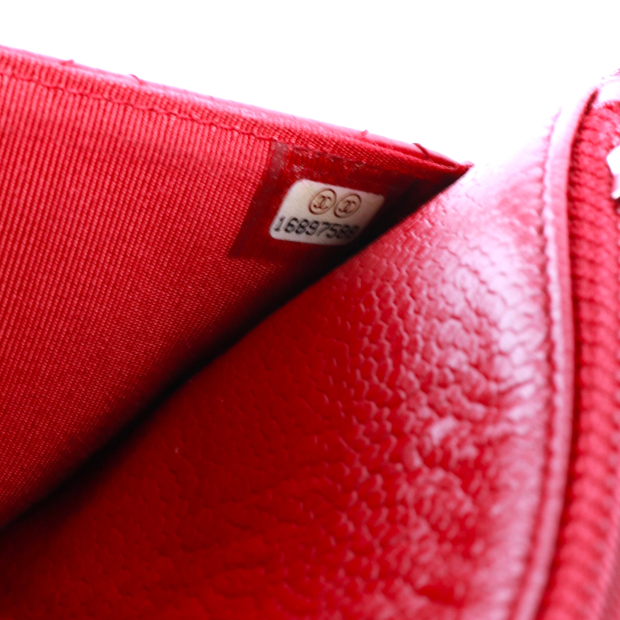 CHANEL - Sac Wallet On Chain Timeless en cuir caviar rouge bordeaux