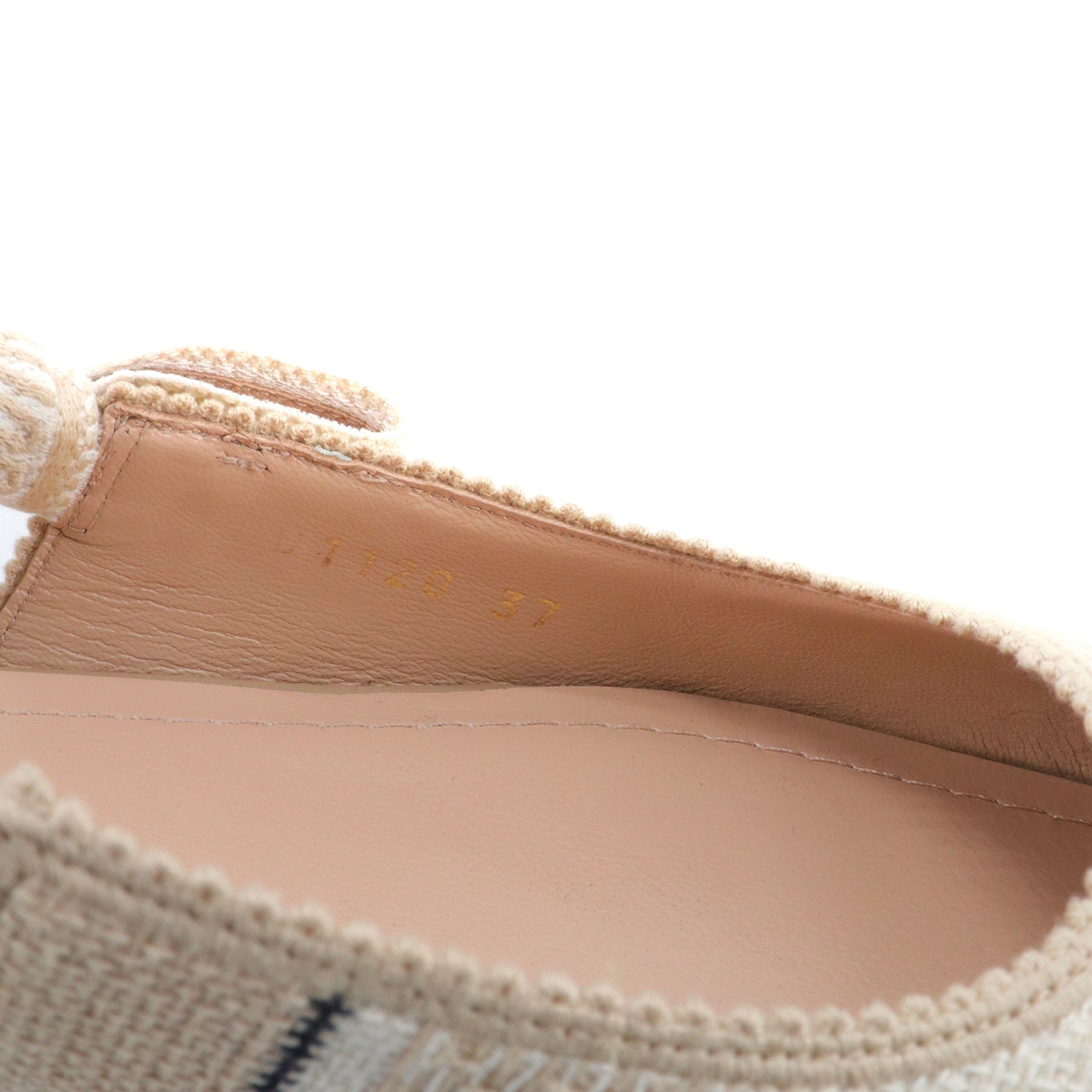 DIOR - Ballerines Slingback J'Adior Dior en toile beige (T37)