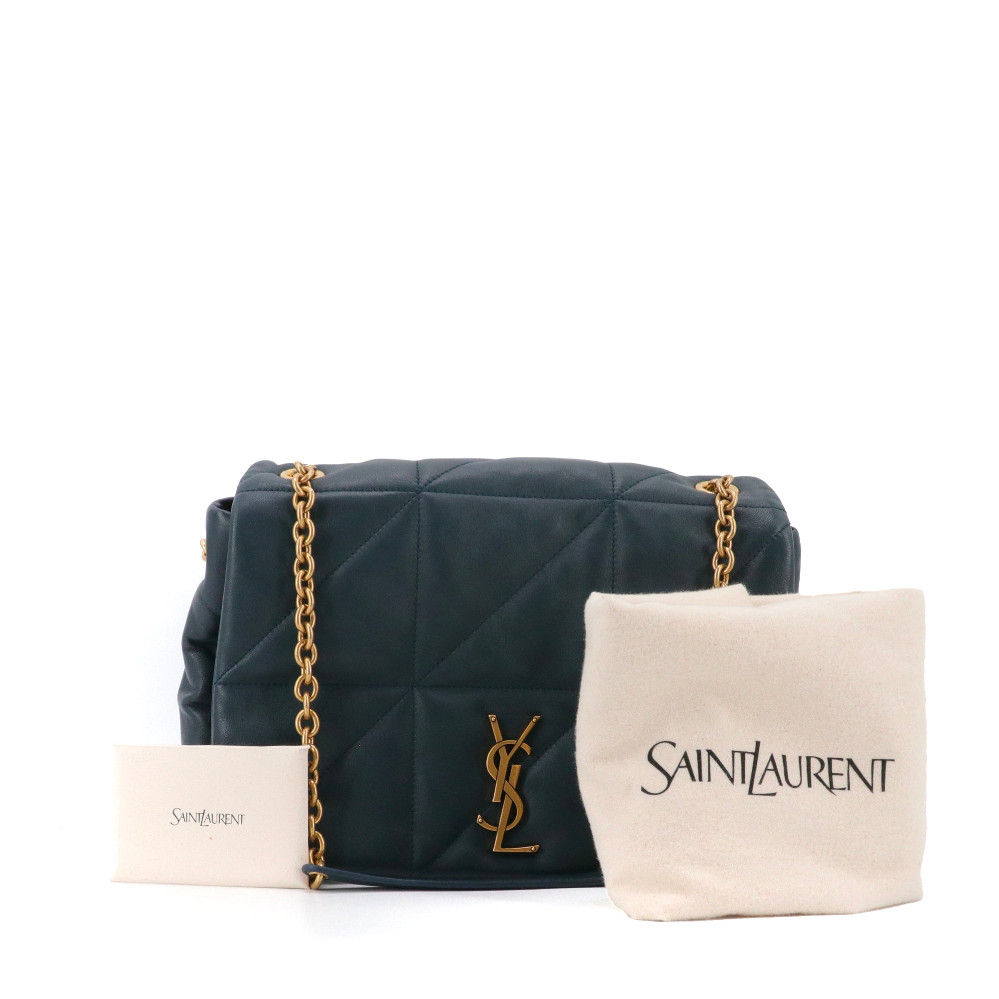 SAINT LAURENT - Sac à bandoulière Jamie 4.3 medium Saint Laurent en cuir lisse bleu