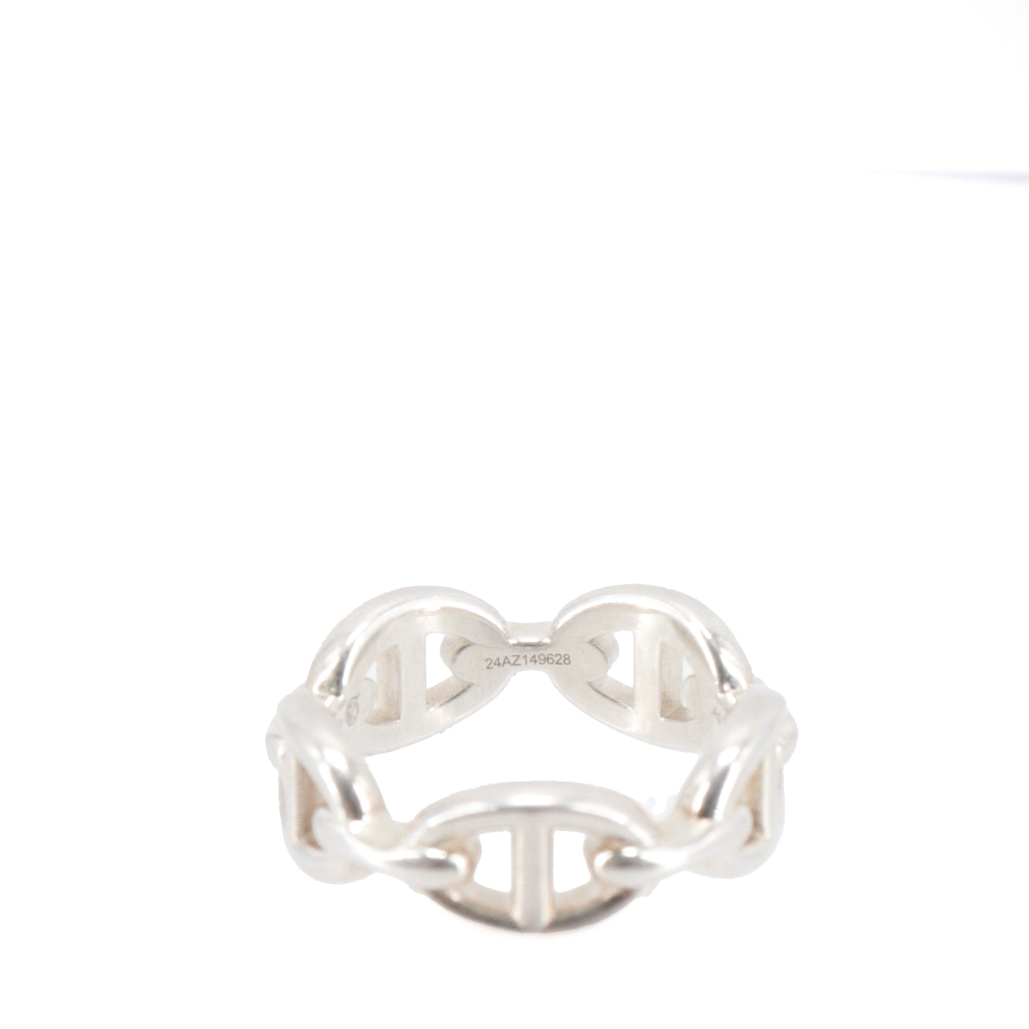 HERMÈS - Bague Chaîne d'Ancre Enchaînée Hermès en argent (T54)