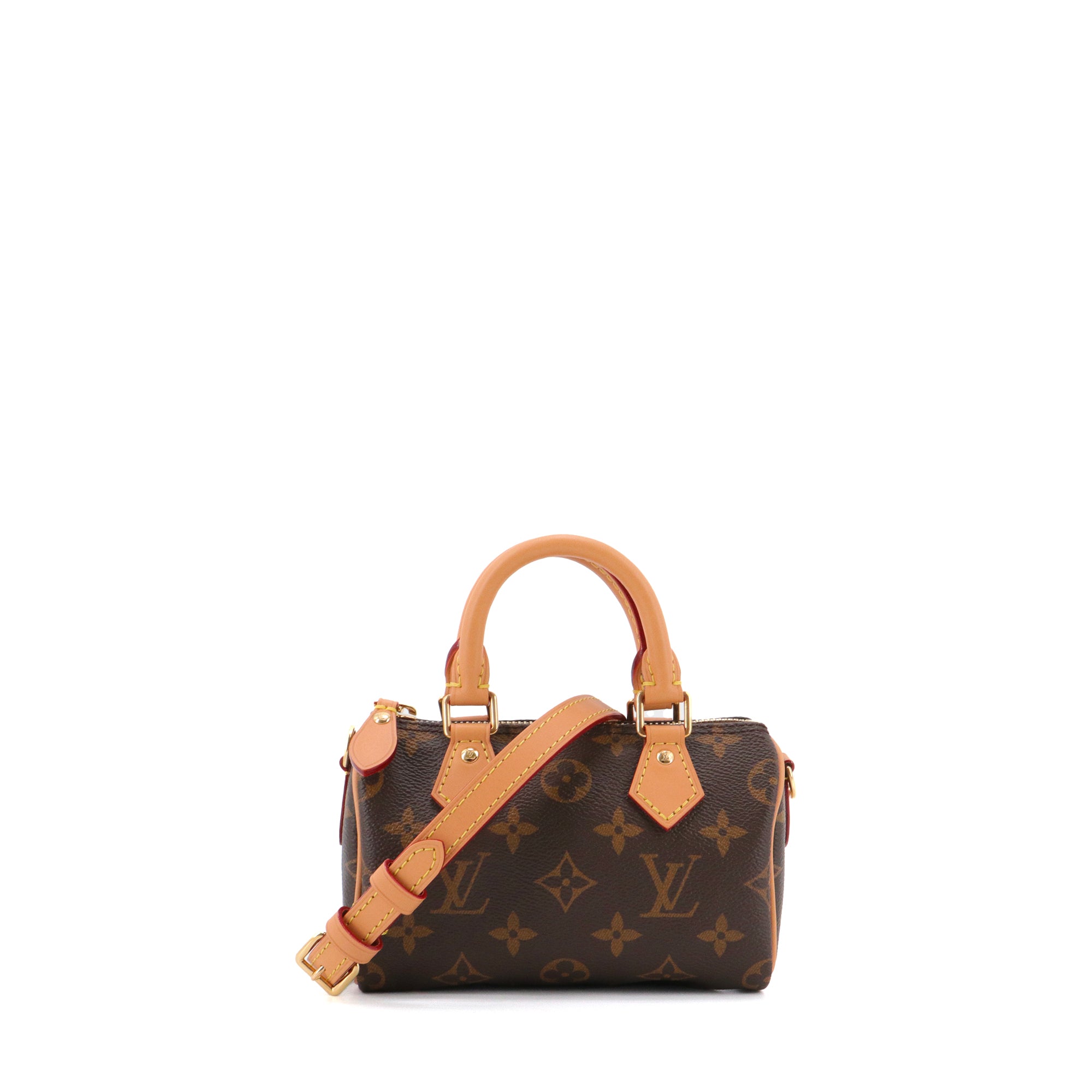LOUIS VUITTON - Sac à bandoulière Nano Speedy Louis Vuitton en toile monogrammée