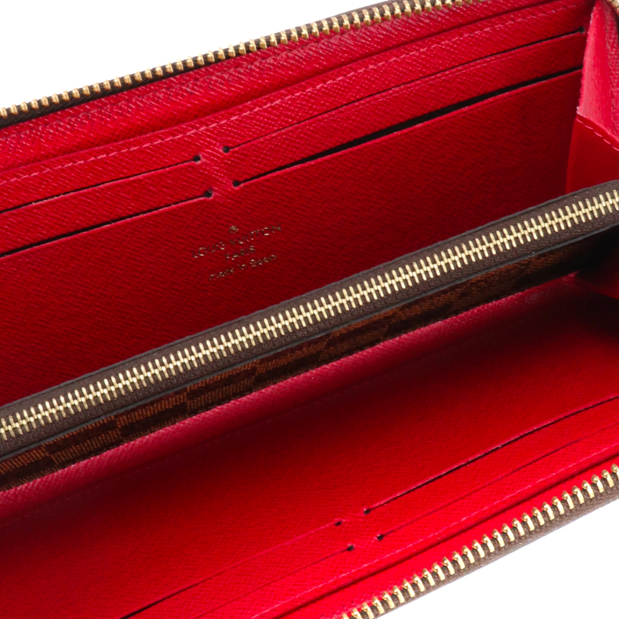 LOUIS VUITTON - Portefeuille Clémence Louis Vuitton en toile damier ébène