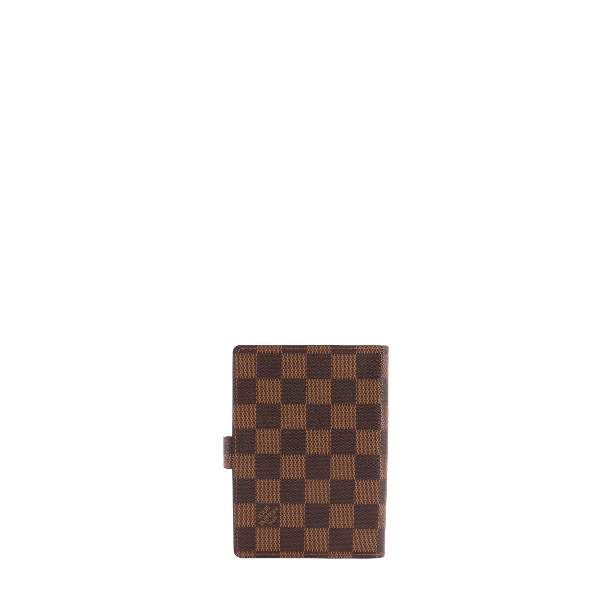 LOUIS VUITTON - Couverture agenda PM Louis Vuitton en toile damier ébène
