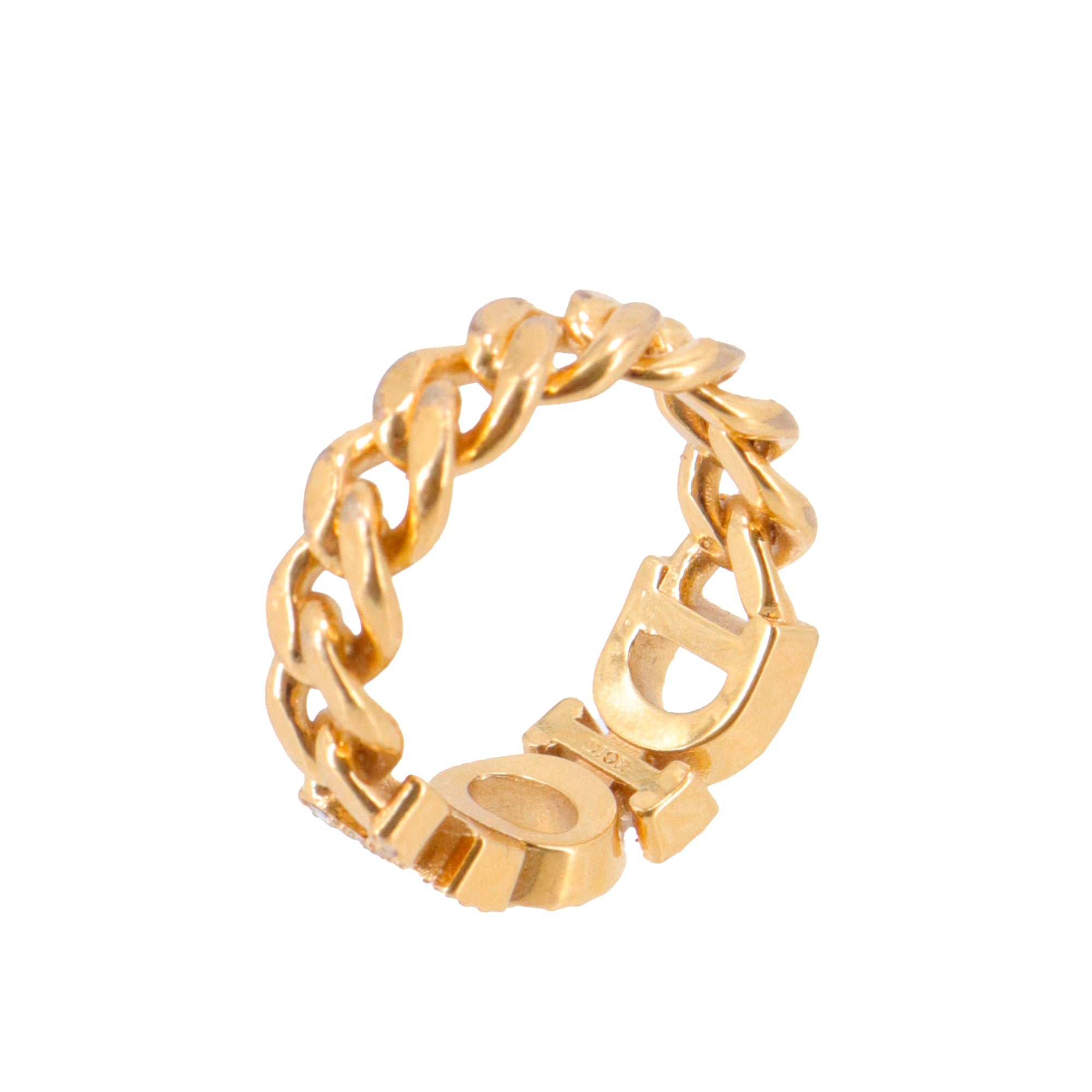 DIOR - Bague Dio(r)evolution Dior en métal doré et cristaux blancs (T52)