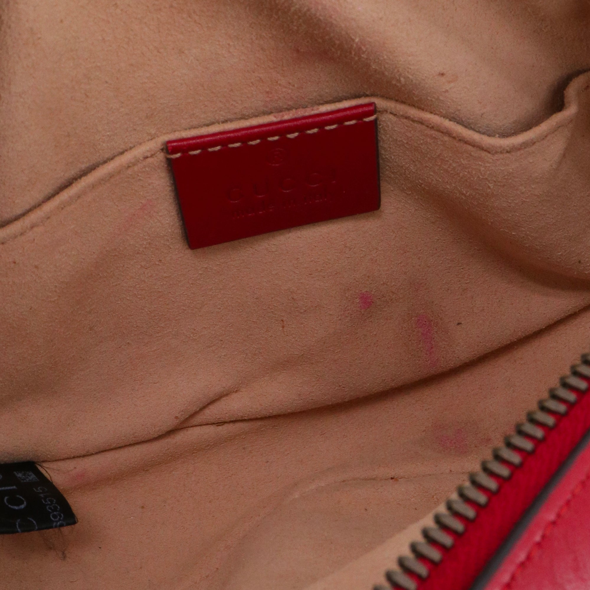 GUCCI - Sac banane GG Marmont Gucci en cuir chevron rouge