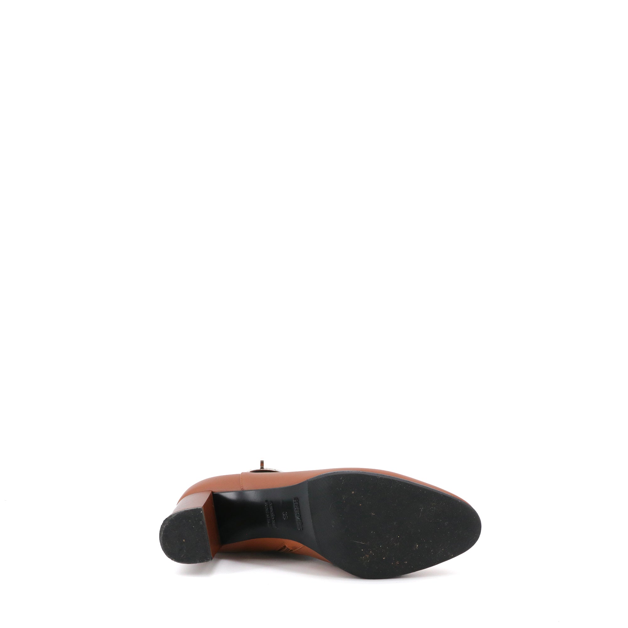 HERMÈS - Bottines Saint Germain Hermès en cuir marron (T39)