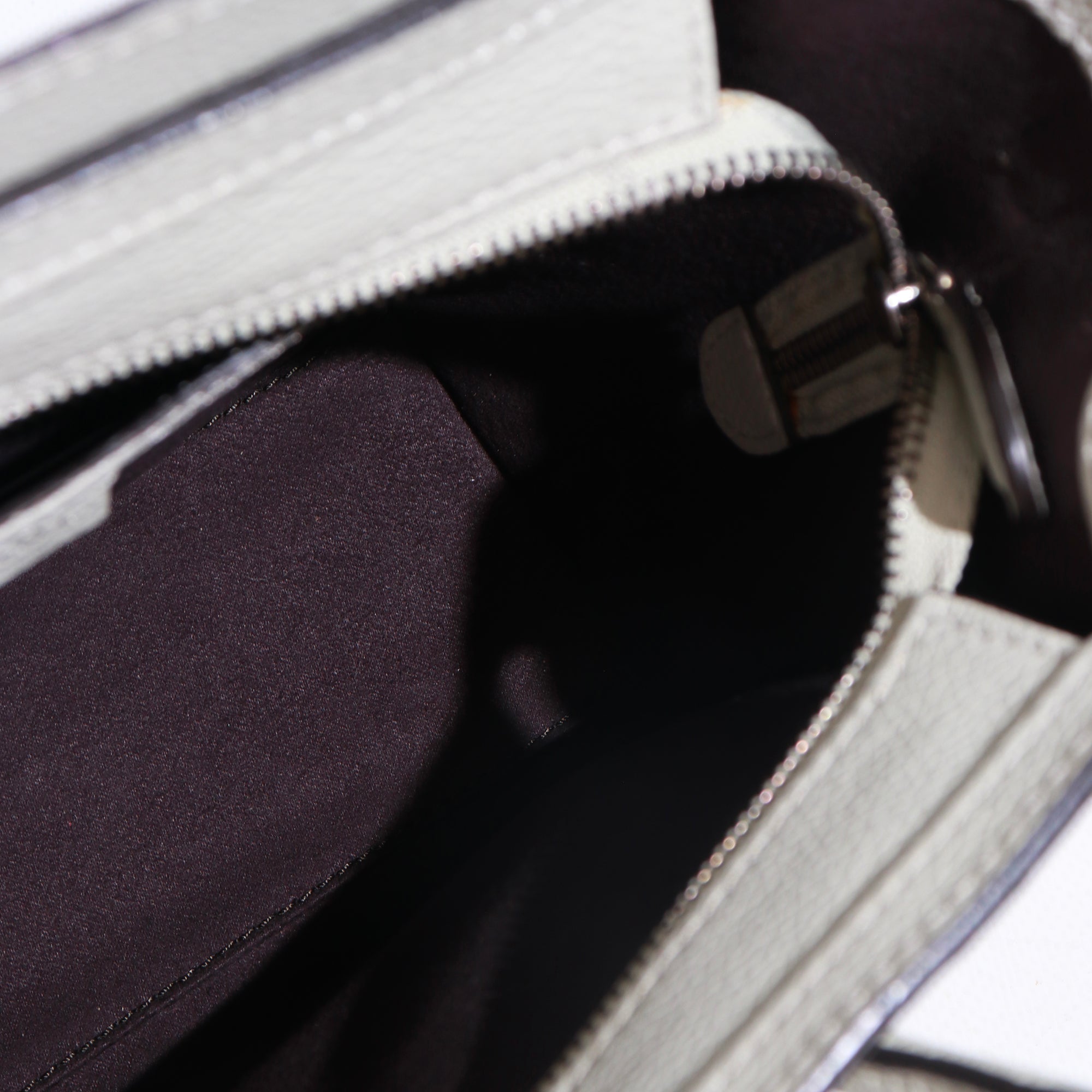 CELINE - Sac à bandoulière Luggage nano en cuir grainé bleu gris