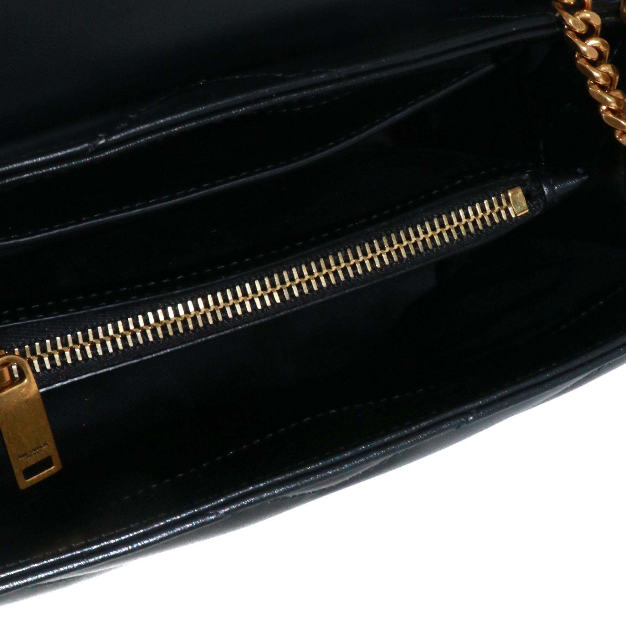 SAINT LAURENT - Sac à bandoulière Loulou small Saint Laurent en cuir matelassé noir