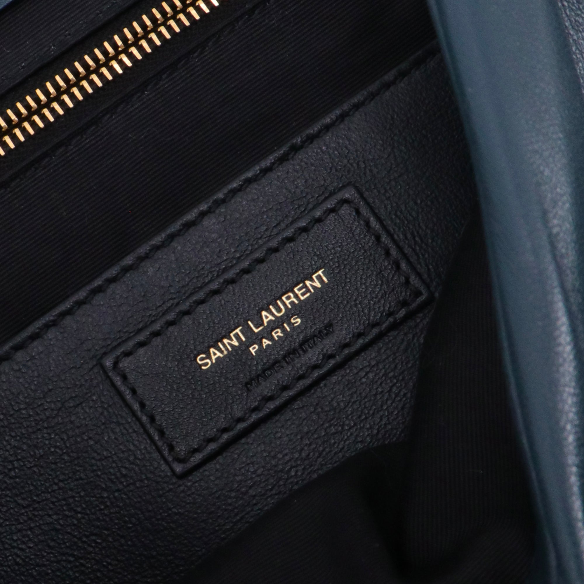SAINT LAURENT - Sac à bandoulière Jamie 4.3 medium Saint Laurent en cuir lisse bleu