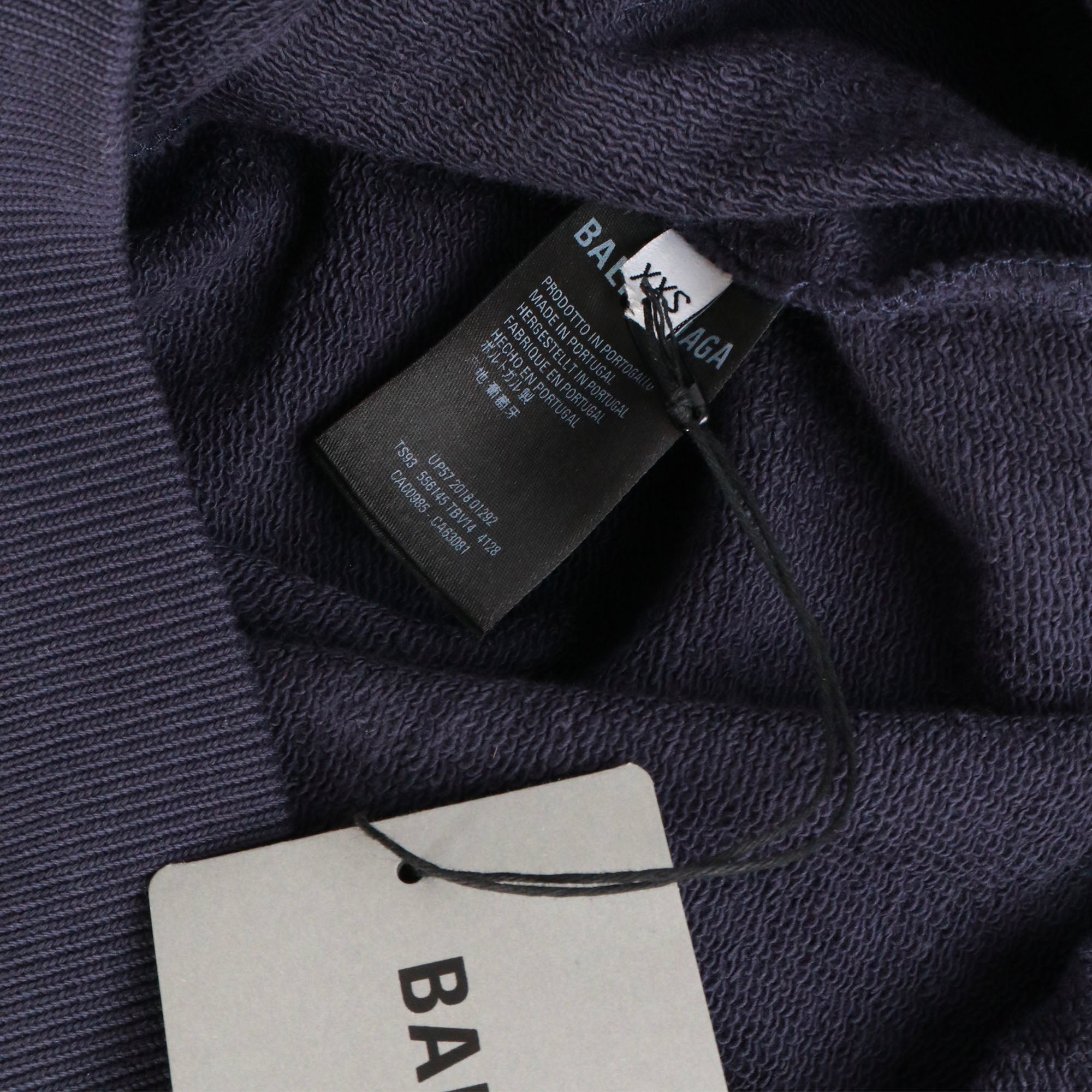 BALENCIAGA - Balenciaga oversized political campaign hoodie in navy blue cotton (XXS)