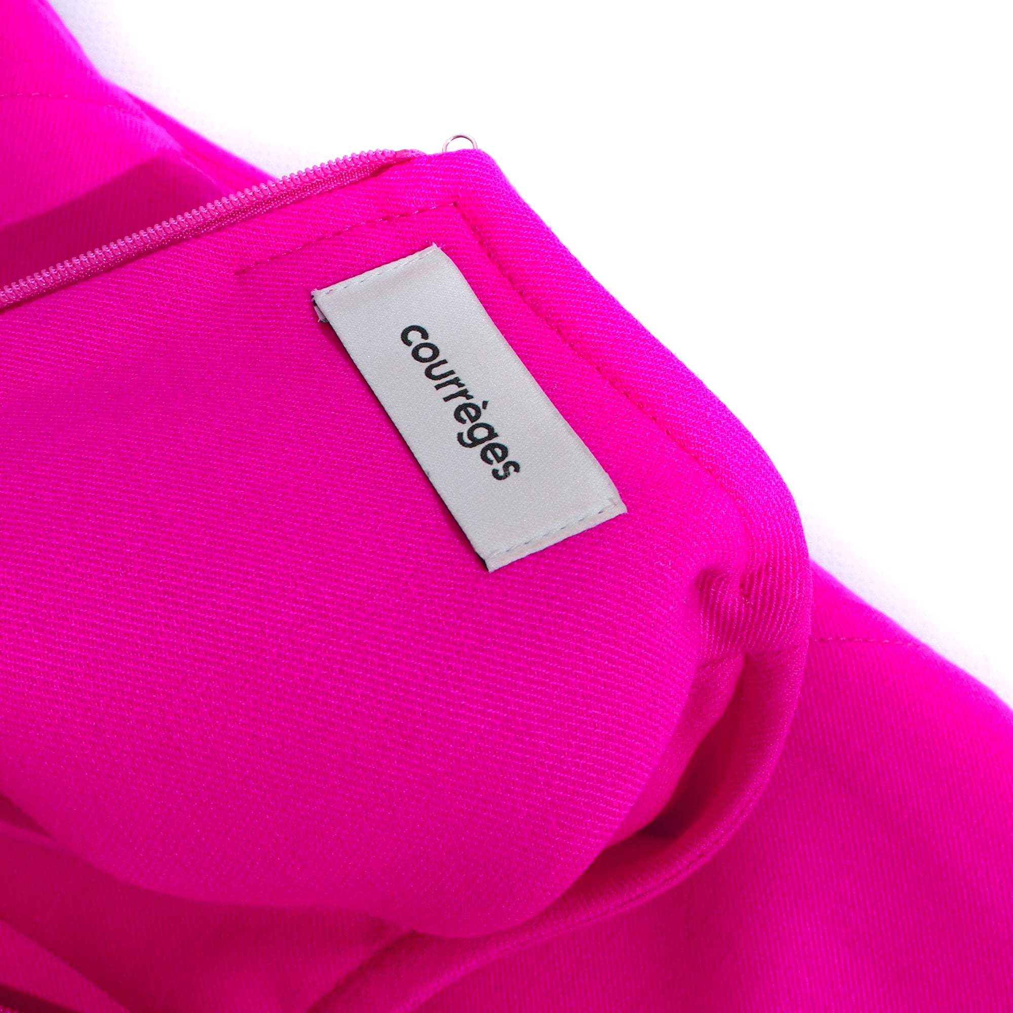 COURRÈGES - Robe en laine fushia (T38)