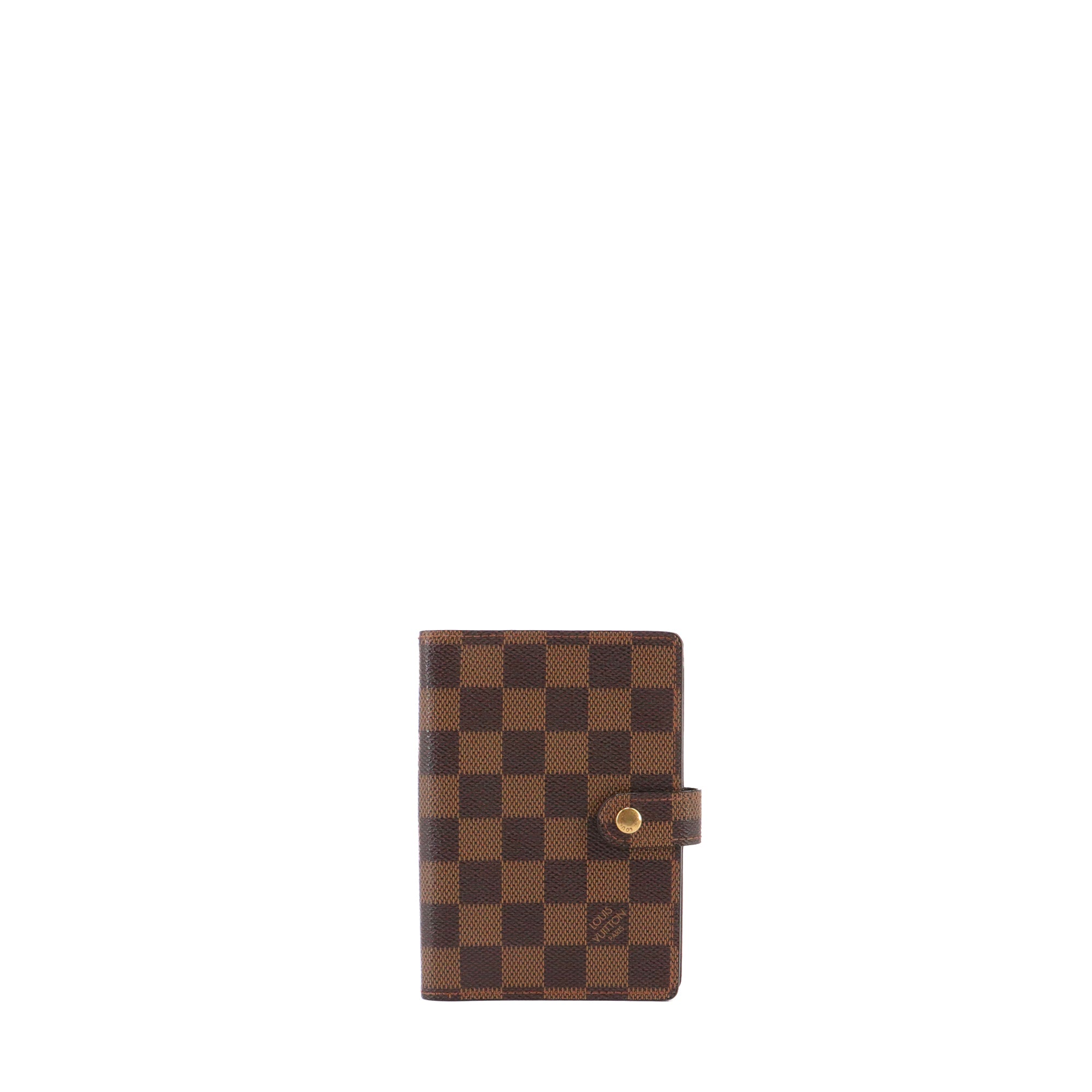 LOUIS VUITTON - Couverture agenda PM Louis Vuitton en toile damier ébène