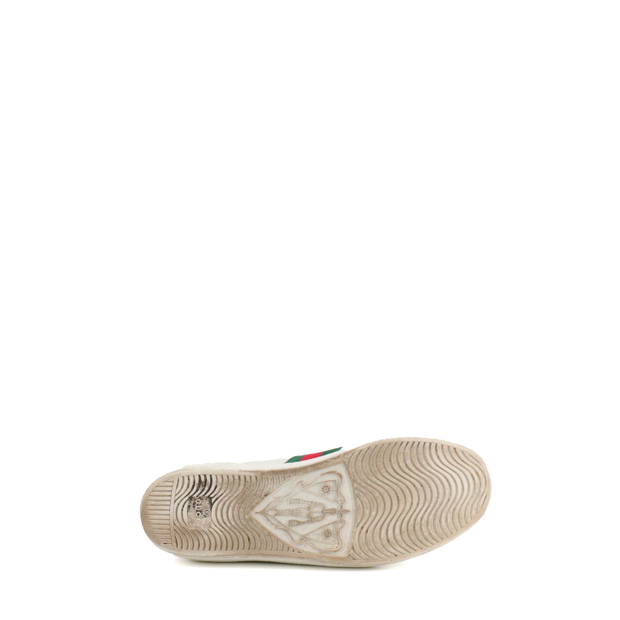 GUCCI - Sneakers Ace Gucci en cuir blanc (T38)