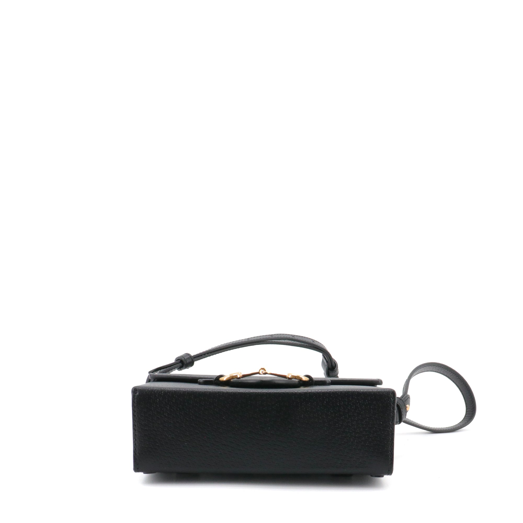 GUCCI - Sac à bandoulière Horsebit 1955 Long Gucci en cuir grainé noir