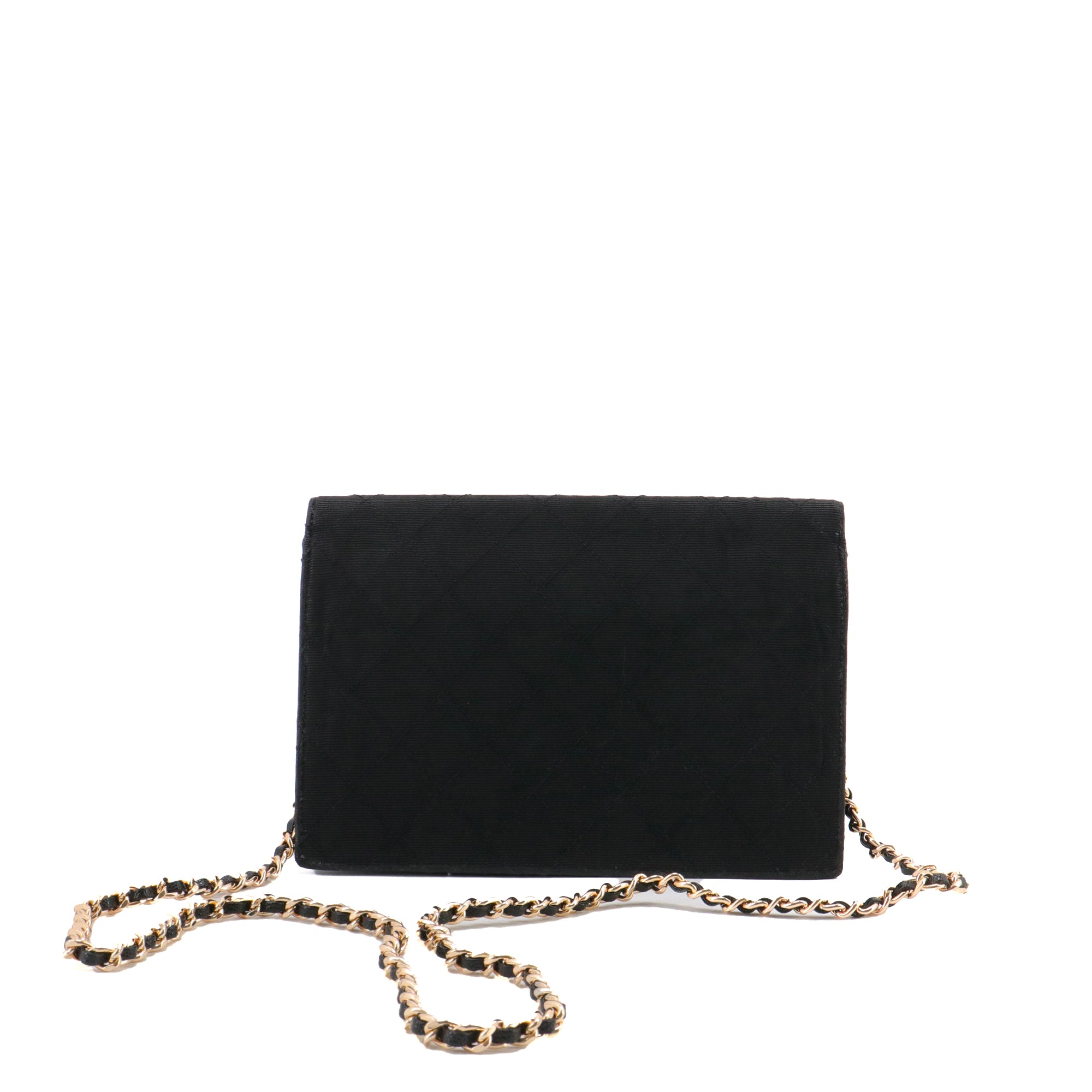 CHANEL - Sac à bandoulière vintage Chanel en toile noire vintage