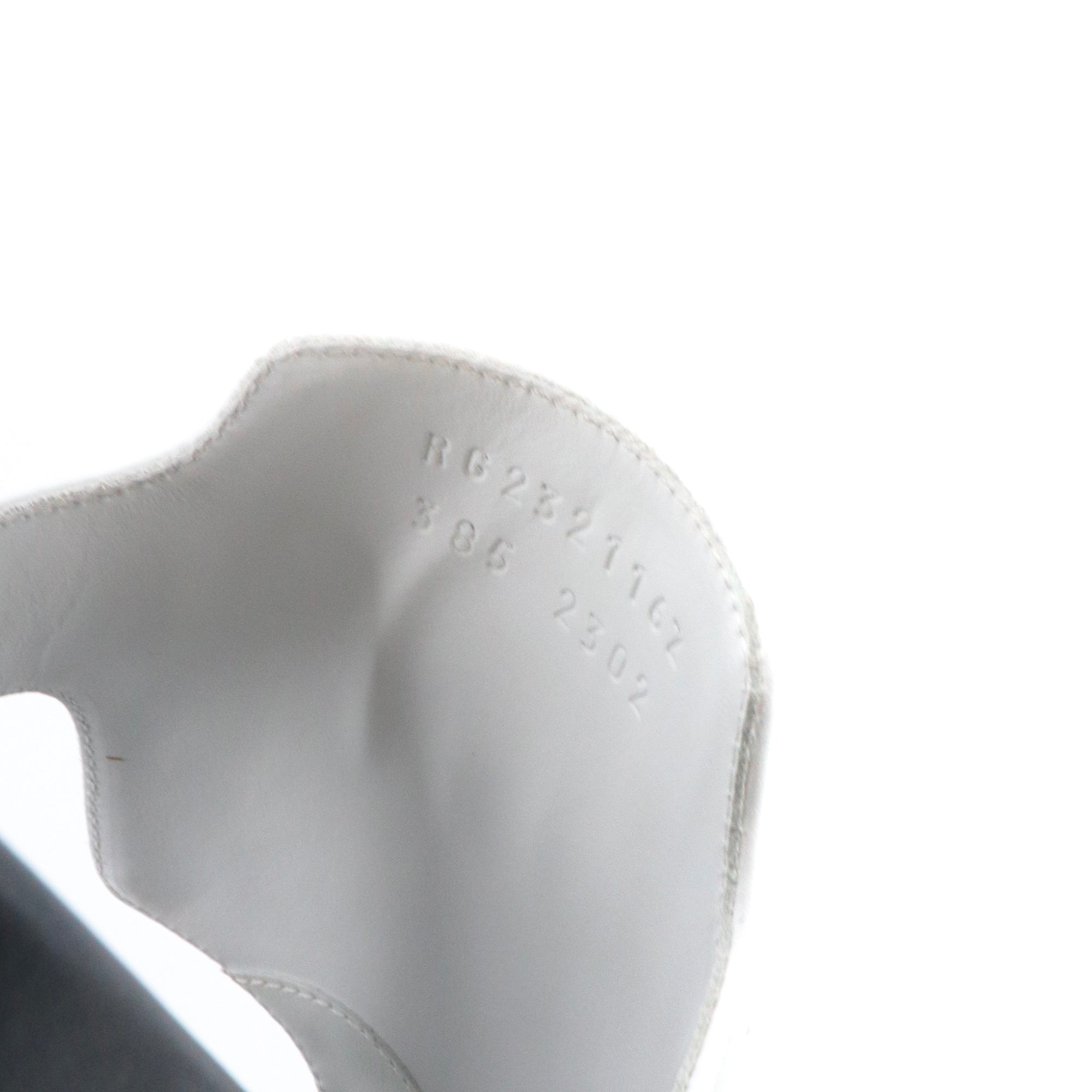 HERMÈS - Sandales Empire Hermès en cuir blanc (T38,5)