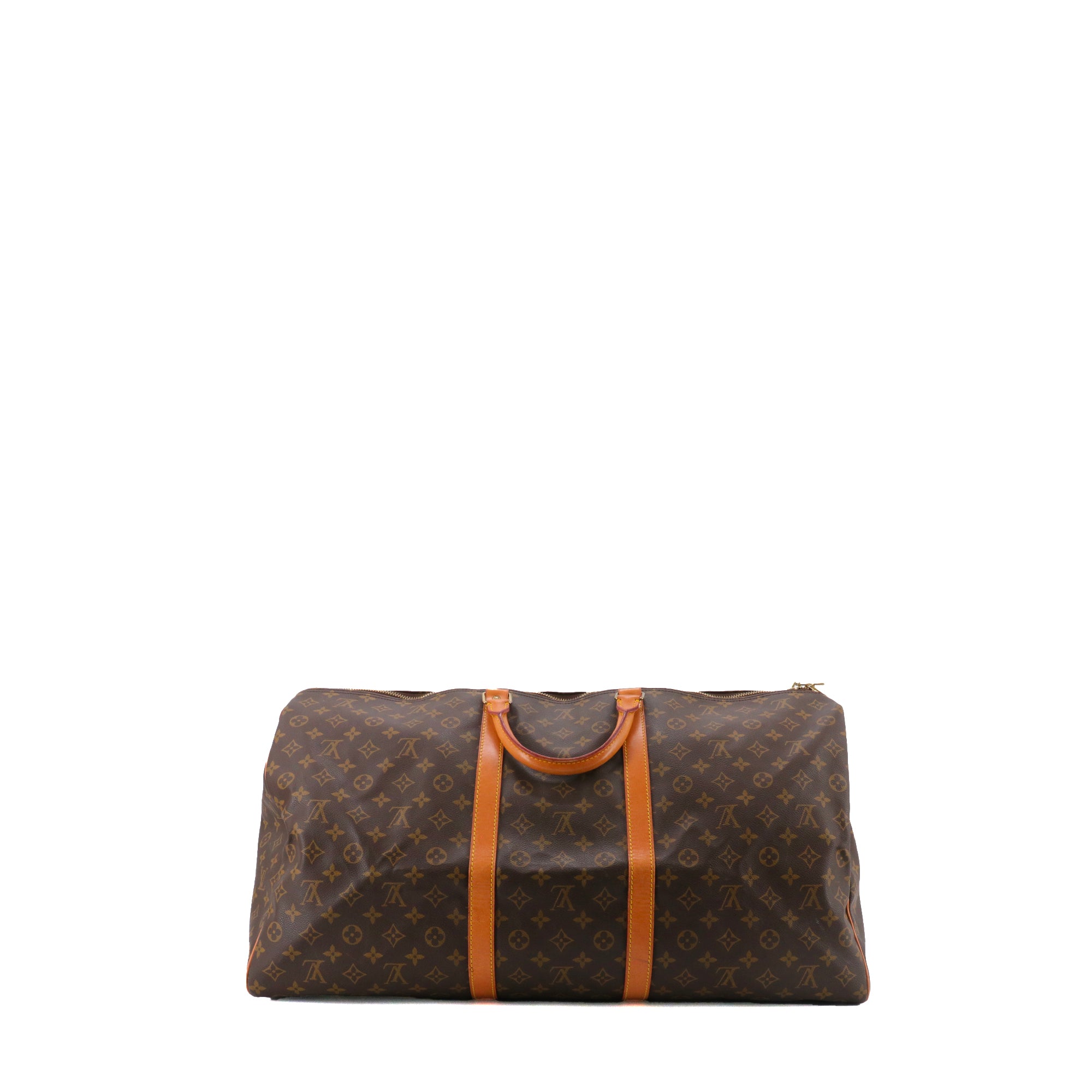 LOUIS VUITTON - Sac de voyage Keepall 60 Louis Vuitton en toile monogrammée vintage