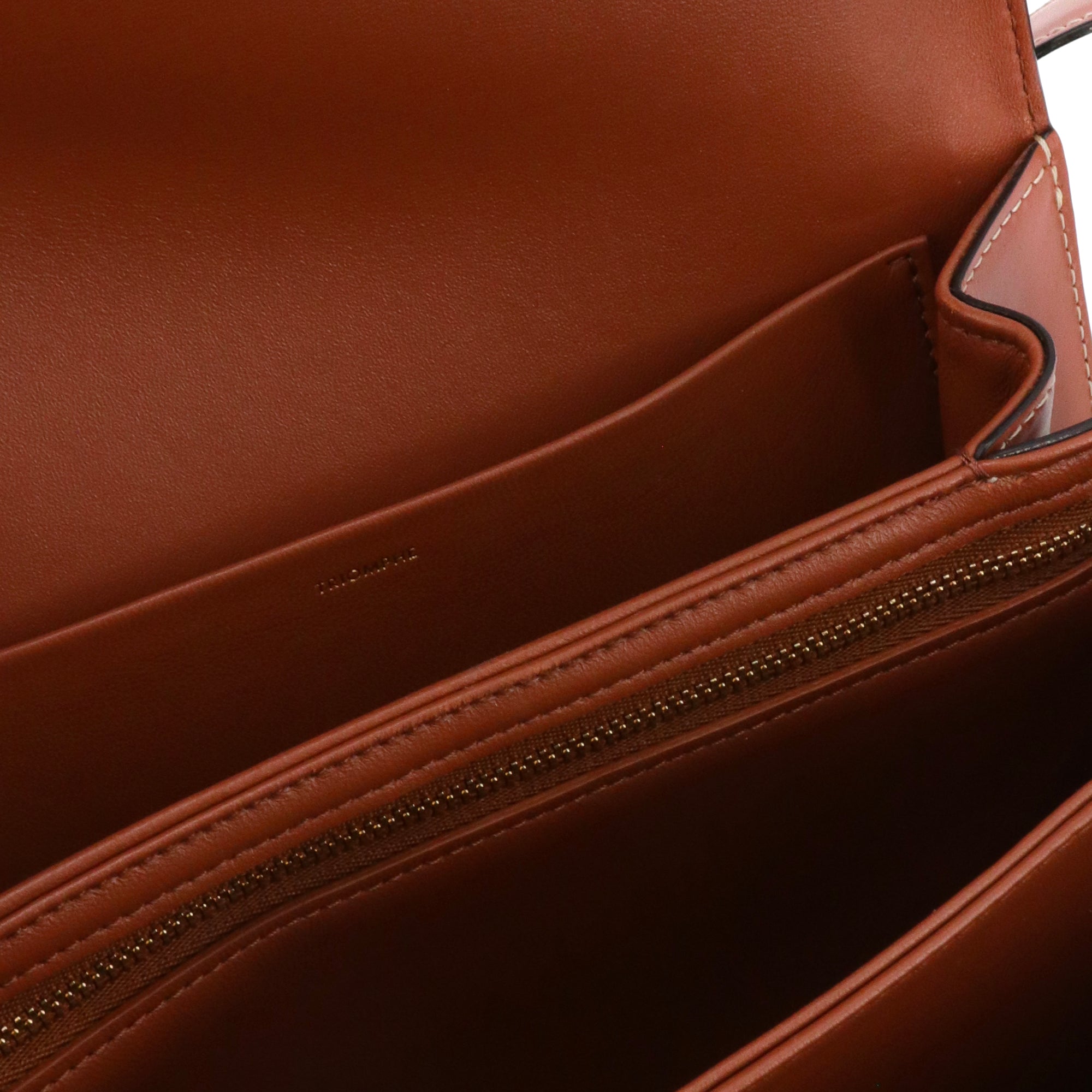 CELINE - Sac à bandoulière Triomphe medium Celine en toile enduite et cuir tan